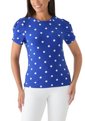 AK Anne Klein Women's Pleated Sleeve Top