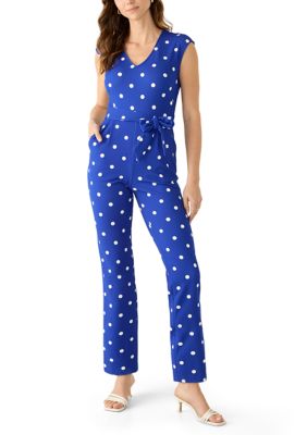 AK Anne Klein Women's Sleeveless V-Neck Jumpsuit