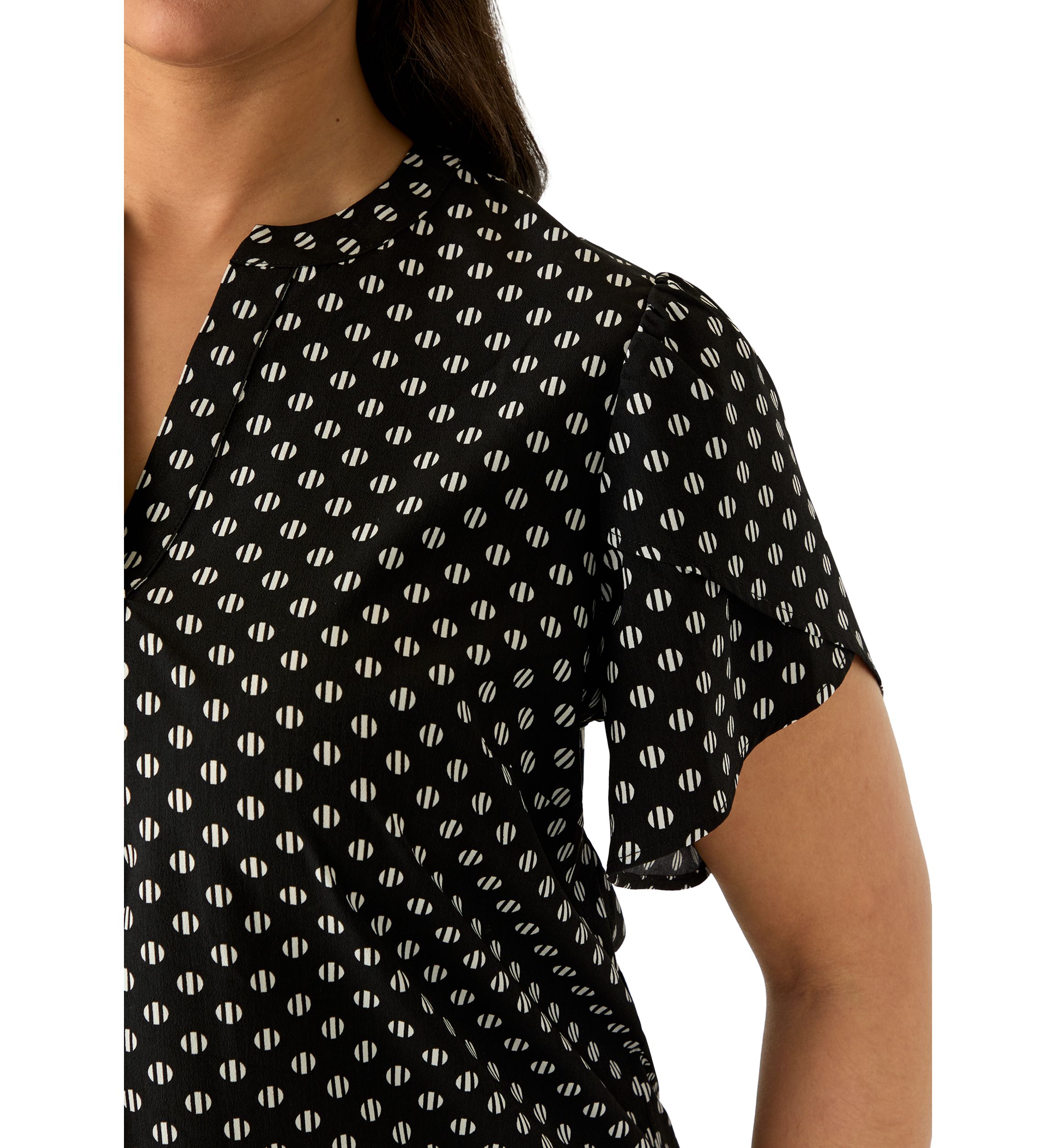 AK Anne Klein Plus Size Tulip Sleeve Woven Blouse | Belk