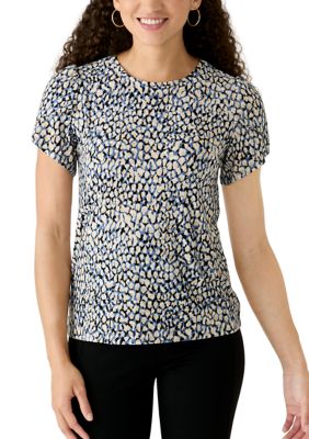 AK Anne Klein Women's Petite Tulip Sleeve Top