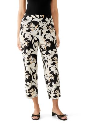 AK Anne Klein Women's Knit Wide Cropped Pants