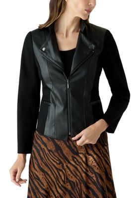 AK Anne Klein Women's Faux Leather Jacket
