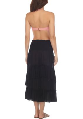 Convertible Skirt to Strapless Dress Swim Cover Up