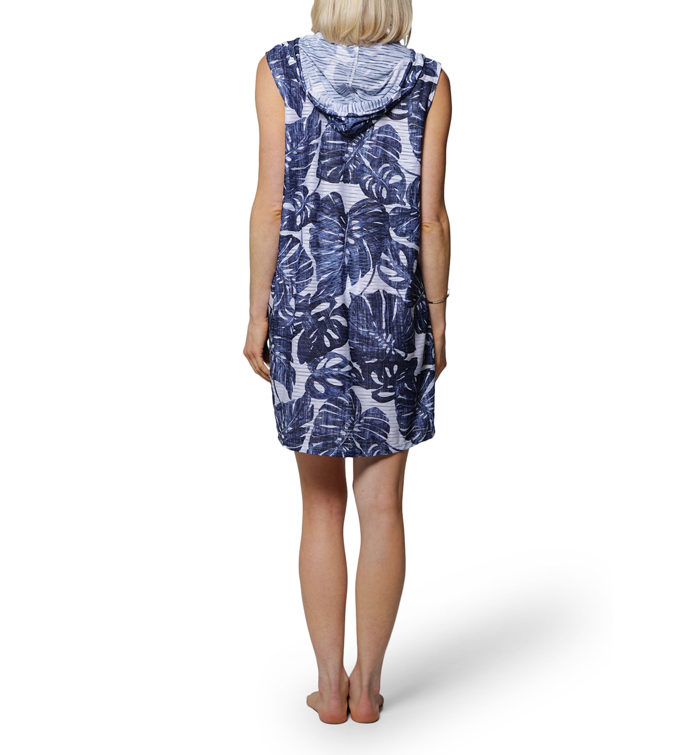 Monstera Full Zip Hooded Swim Coverup