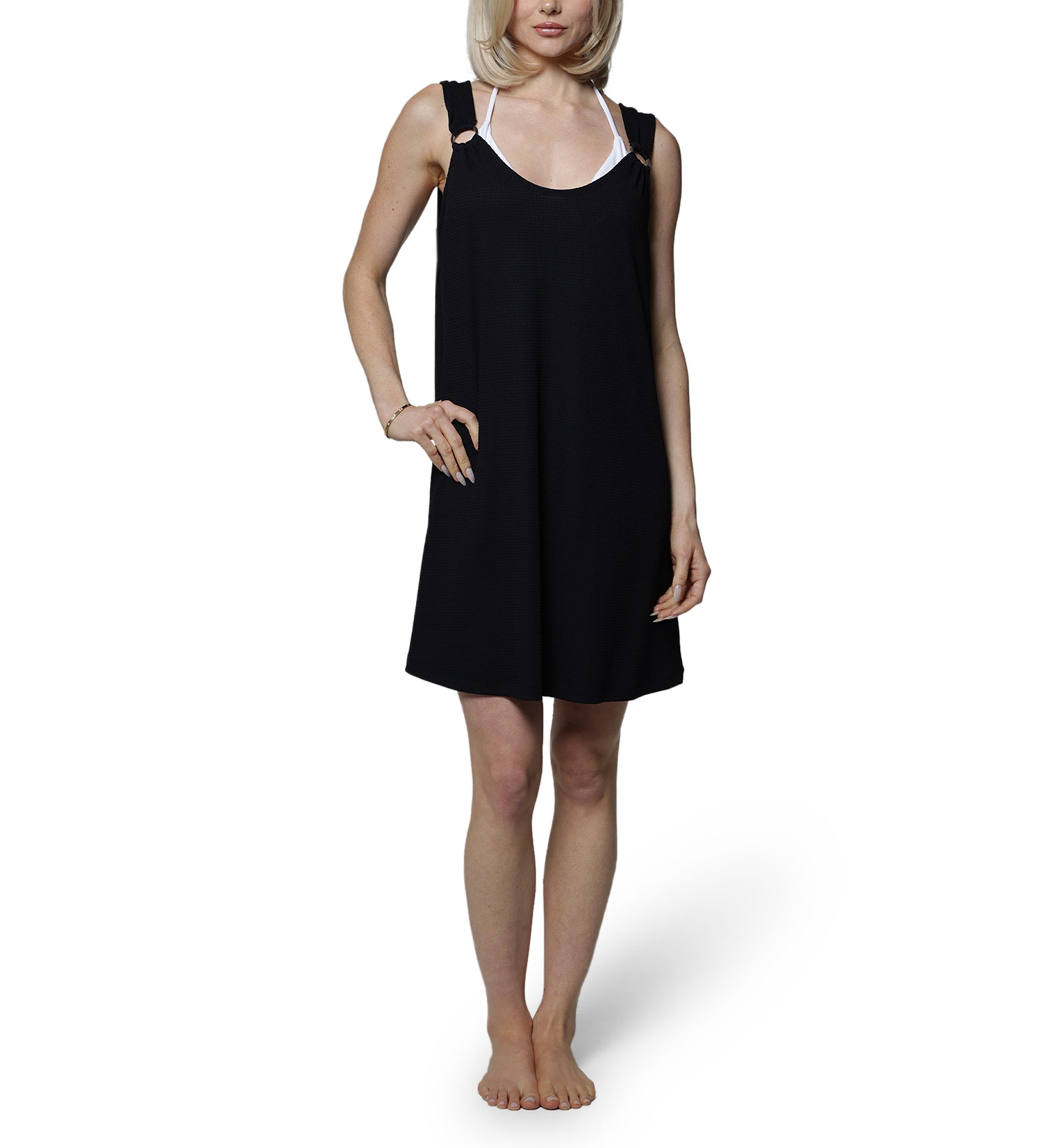 Solid Bondi Ring Tank Swim Coverup Dress