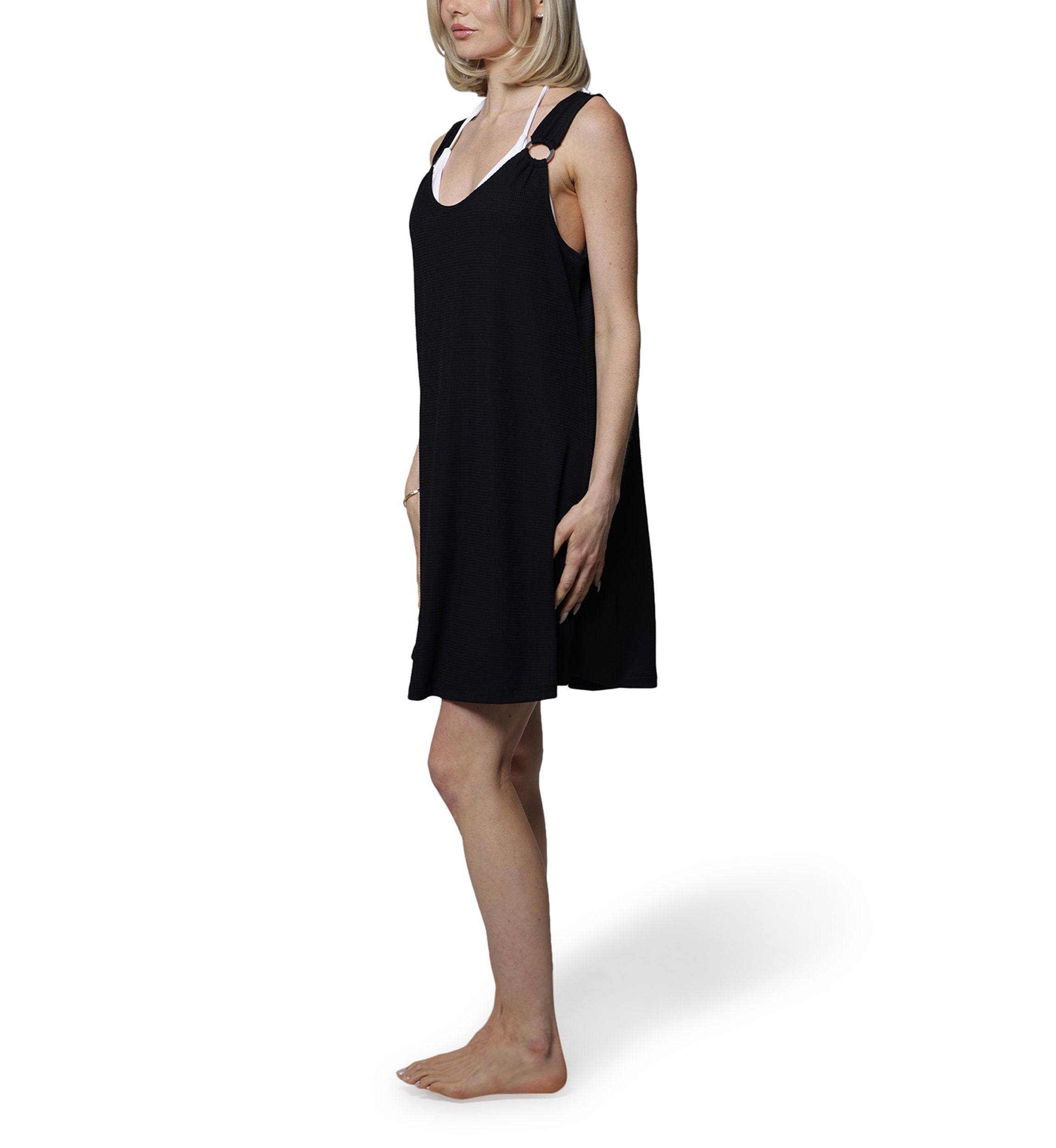 Solid Bondi Ring Tank Swim Coverup Dress