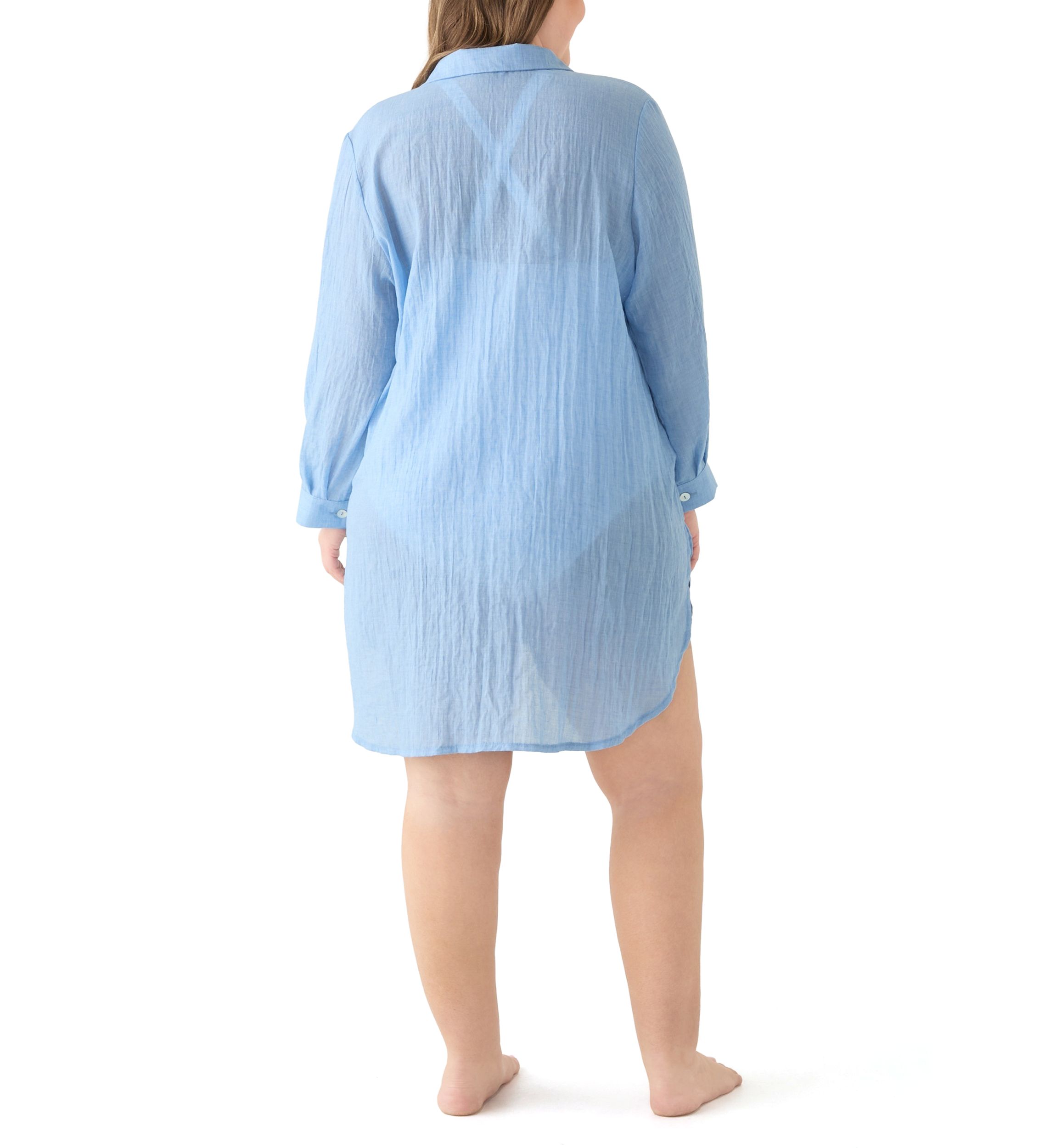 Plus Size Long Sleeve Button Up Big Shirt