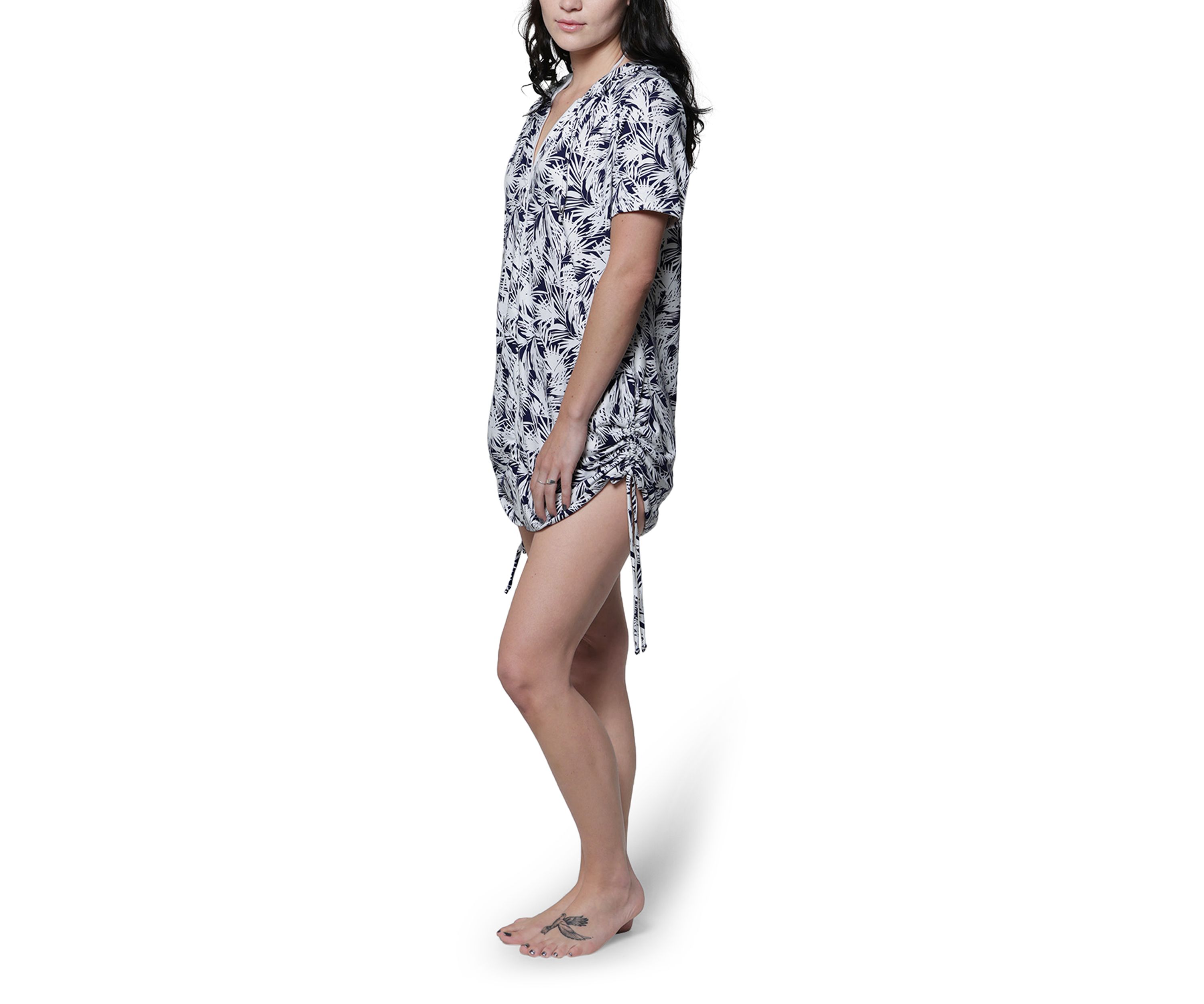 Leaves Costa Full Zip Hooded Swim Coverup  