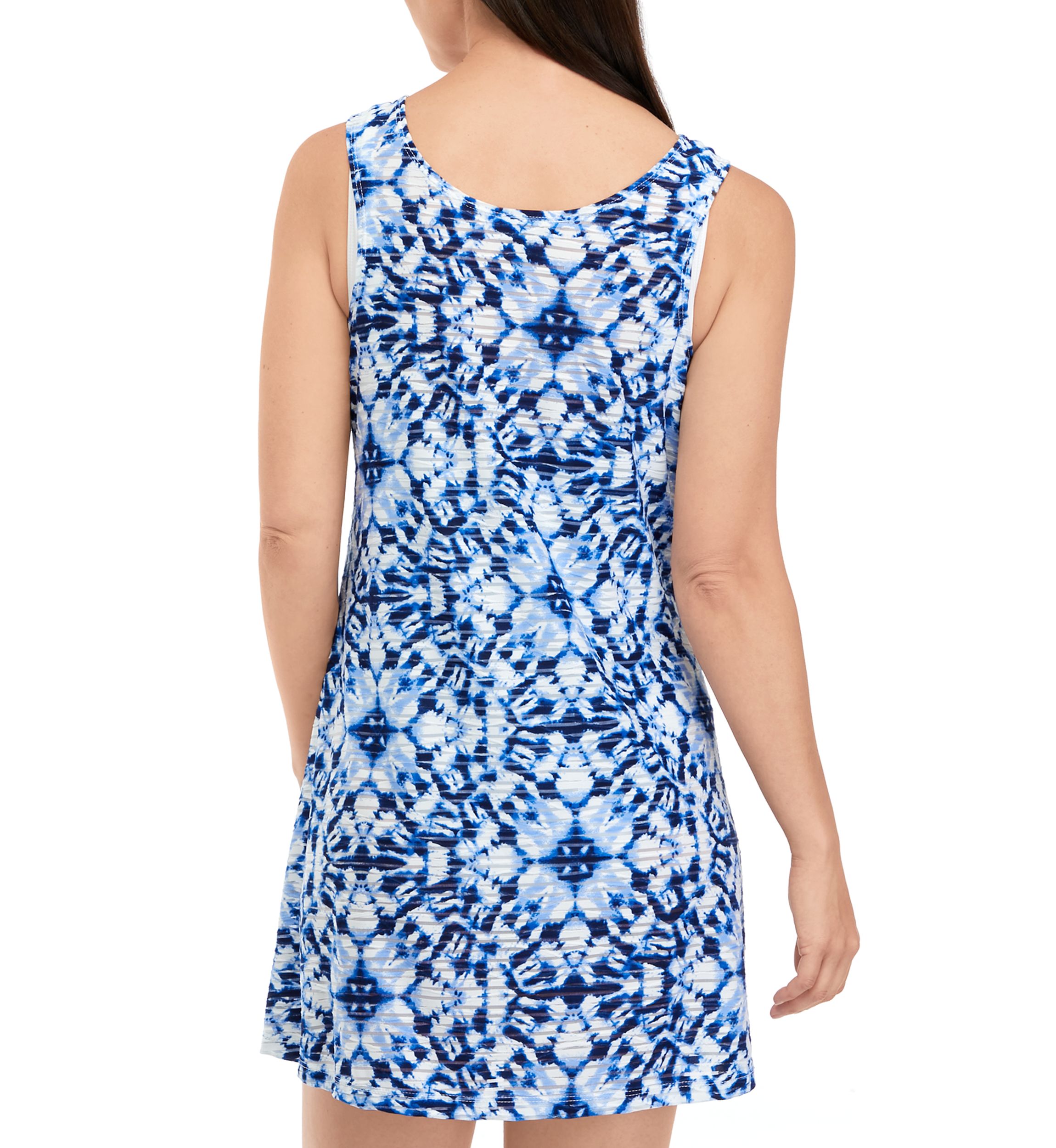 Printed Ring Tank Swim Cover-Up Dress