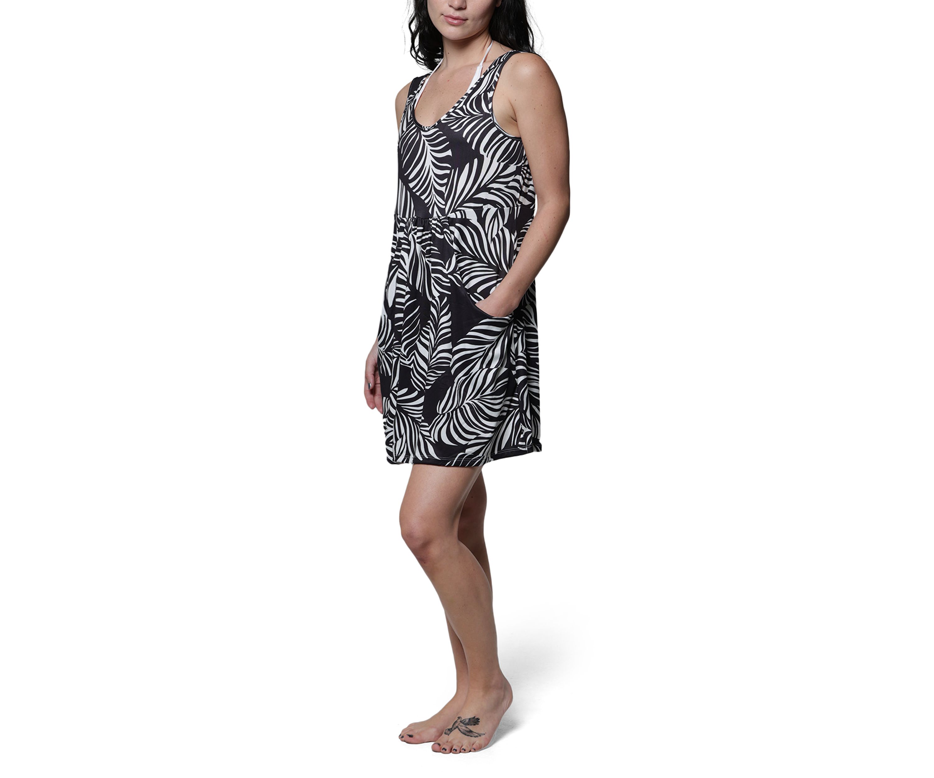 Solid Sumatra Deep Pocket Swim Coverup 