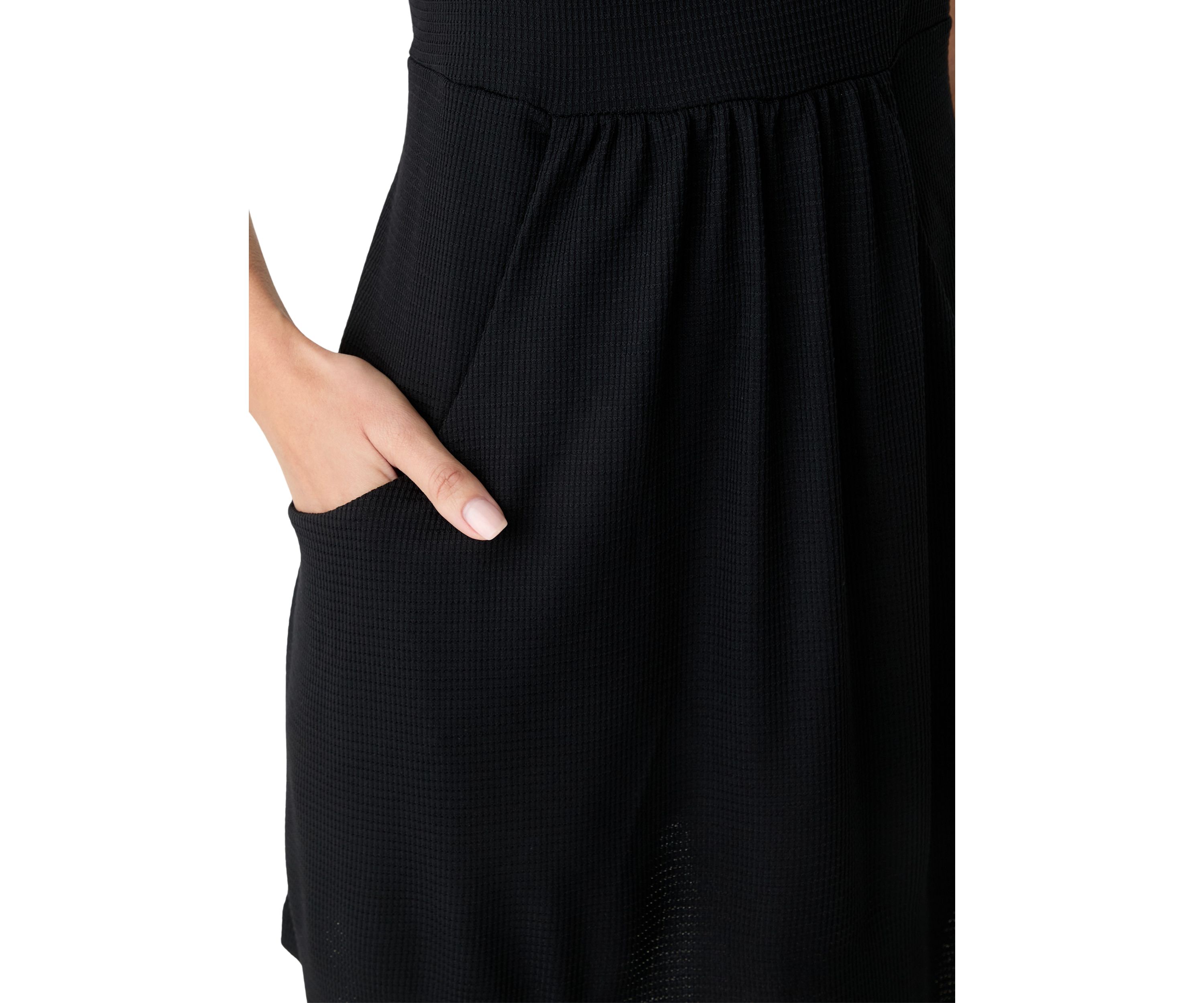 Solid Deep Pocket Swim Cover Up Dress