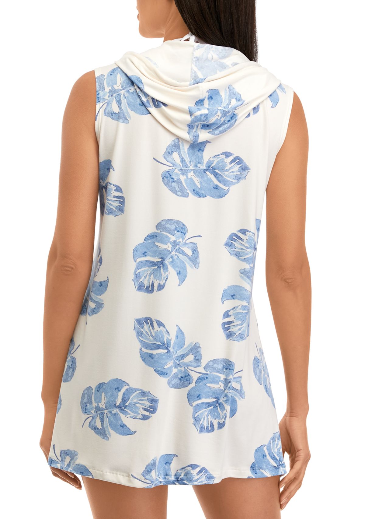 Sleeveless Hoodie Swim Cover Up