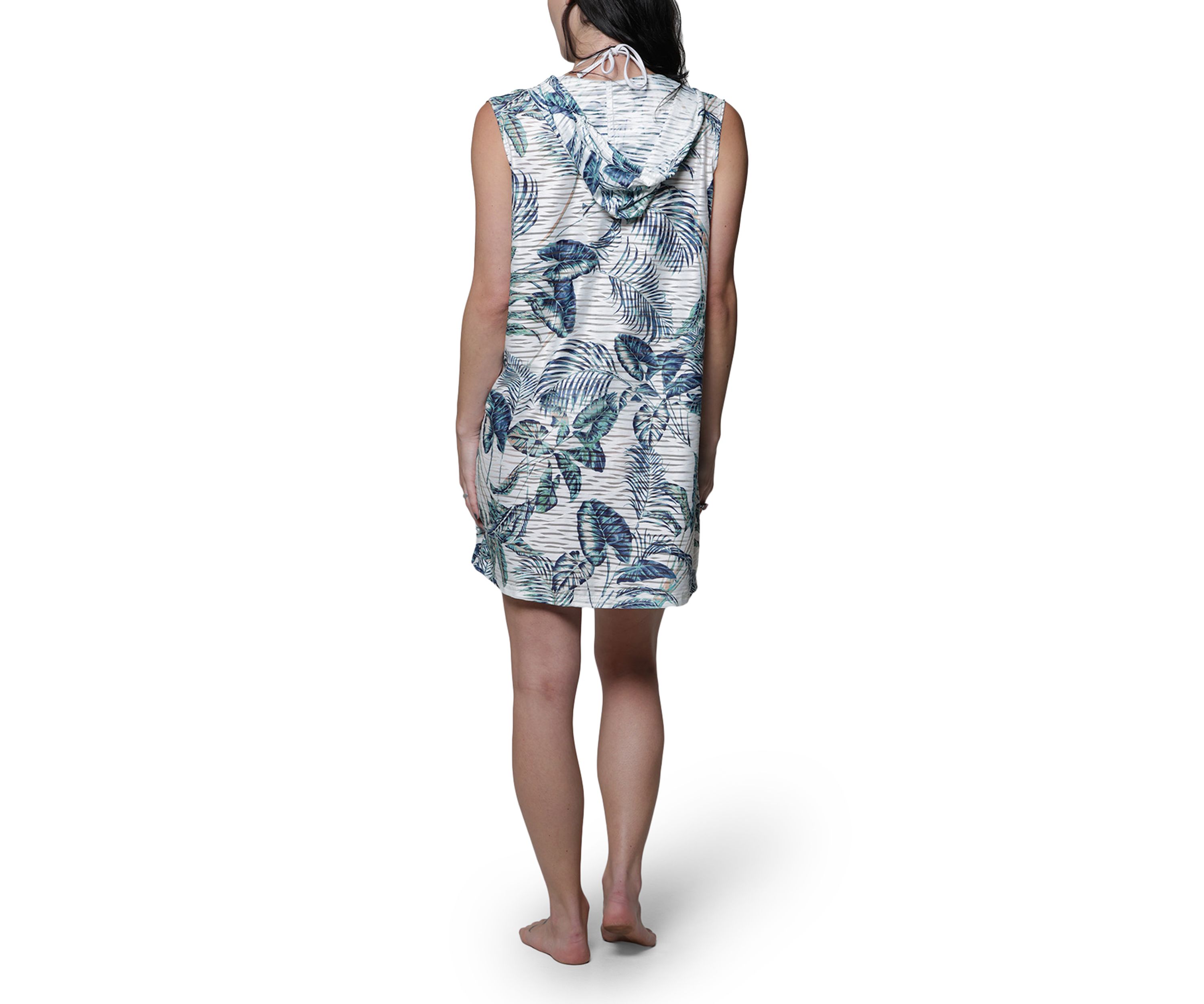 Sleeveless Botanica Hooded Swim Coverup 