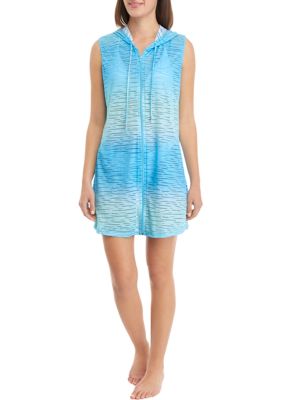 J Valdi Verano Deep Pocket Dress Coverup - Blue Multi