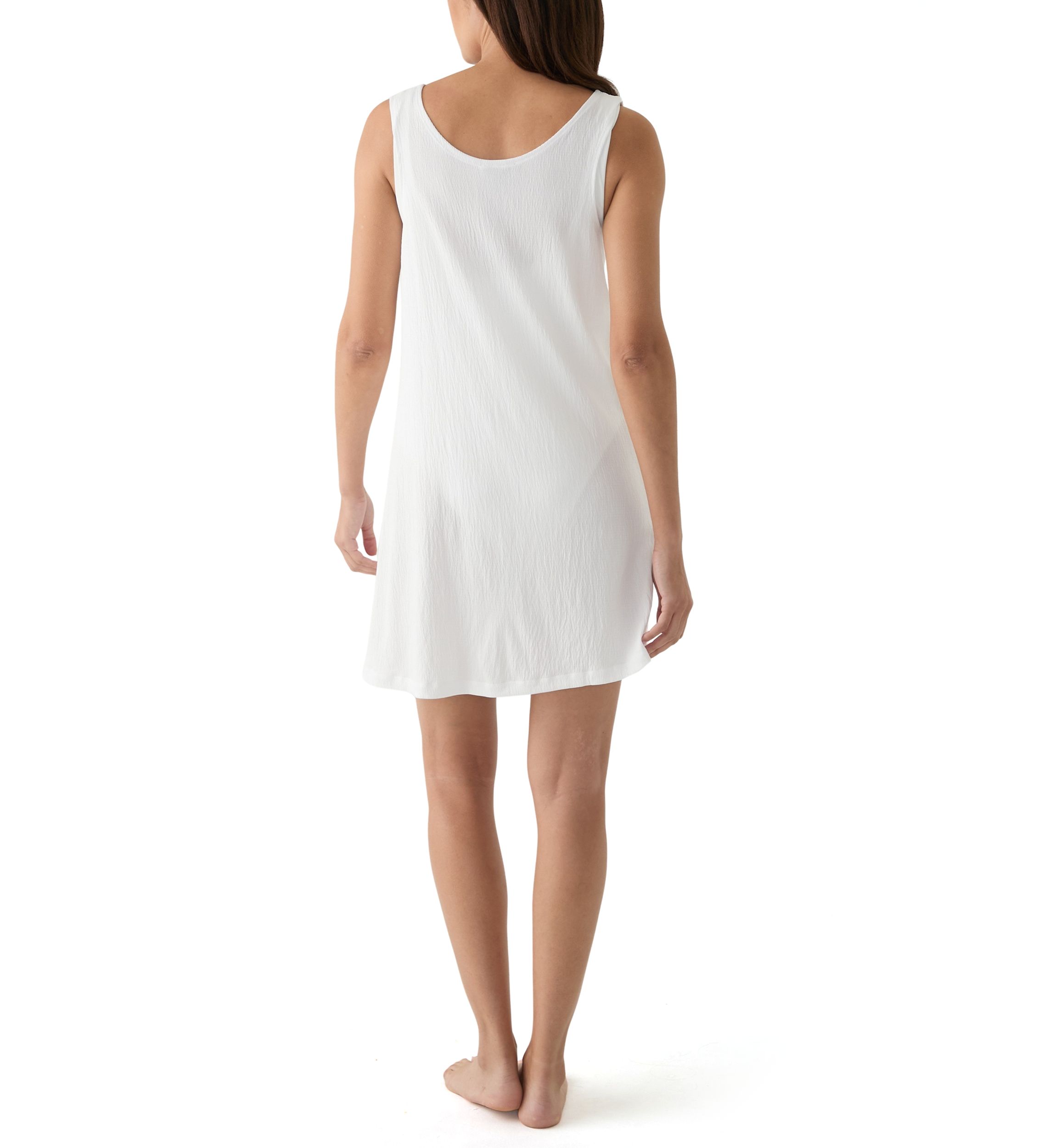 Sleeveless Solid Ring Tank Swim Coverup