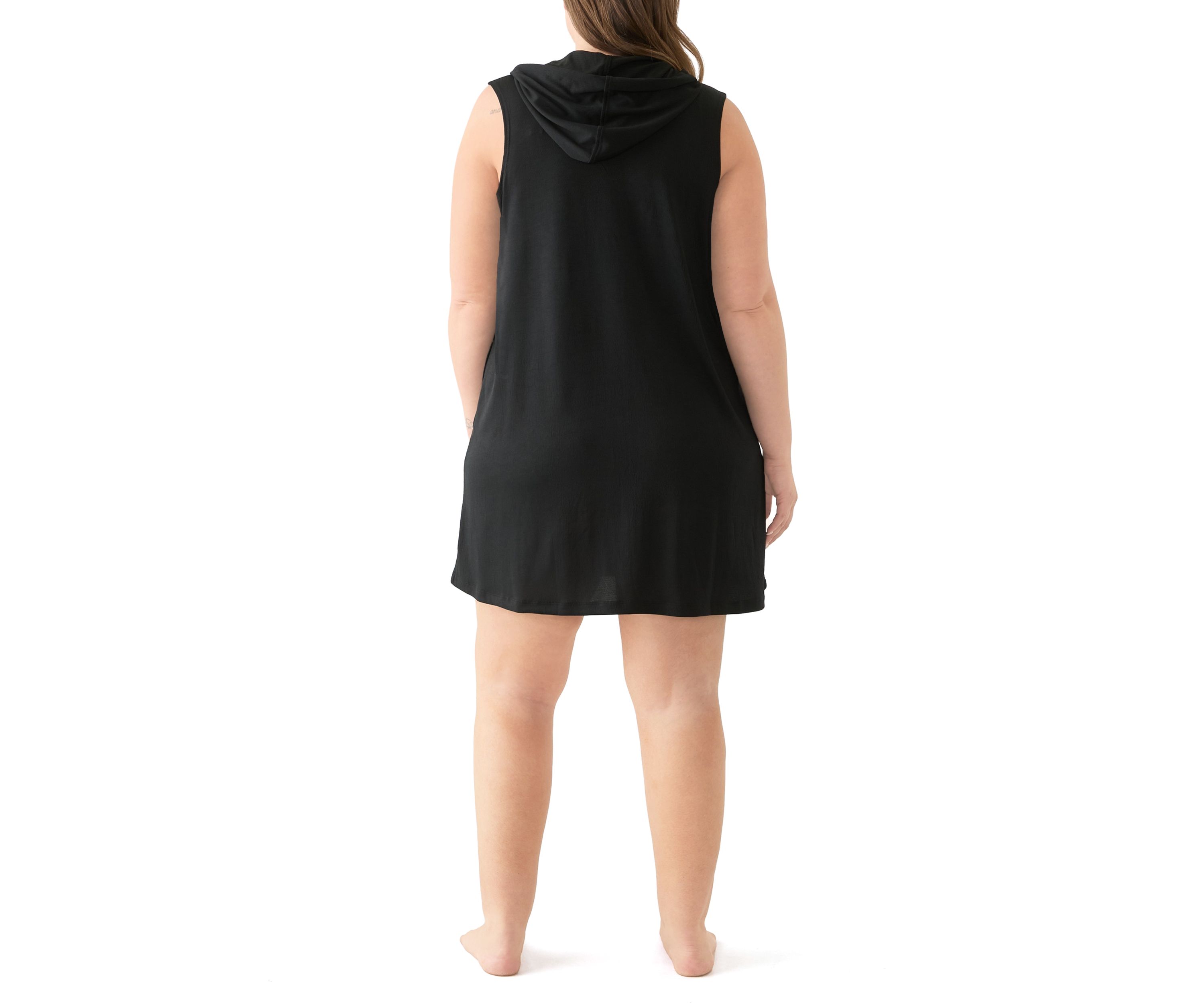 Plus Size Sleeveless Full Zip Hoodie
