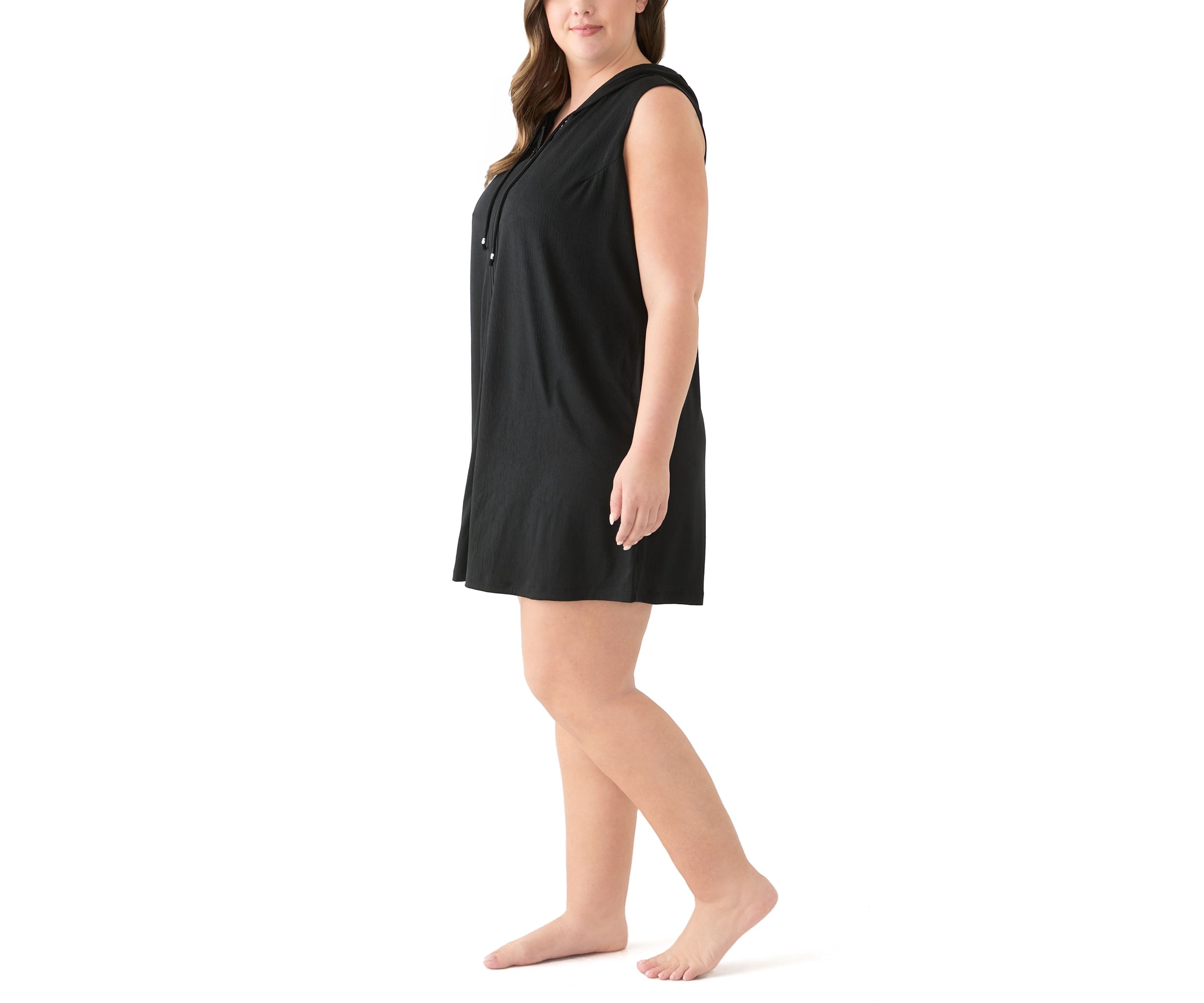 Plus Size Sleeveless Full Zip Hoodie