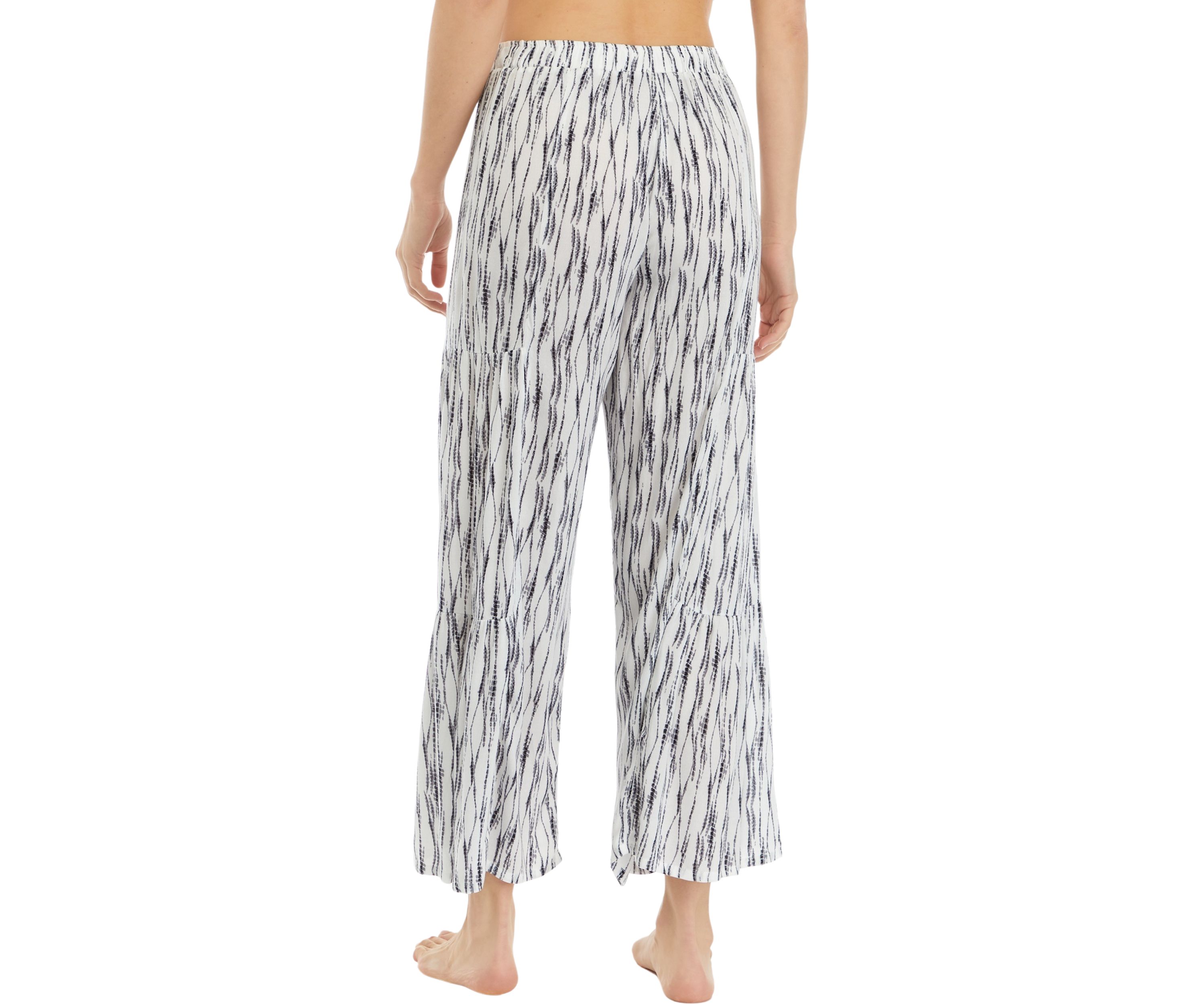 Printed Pull On Wide Leg Pants
