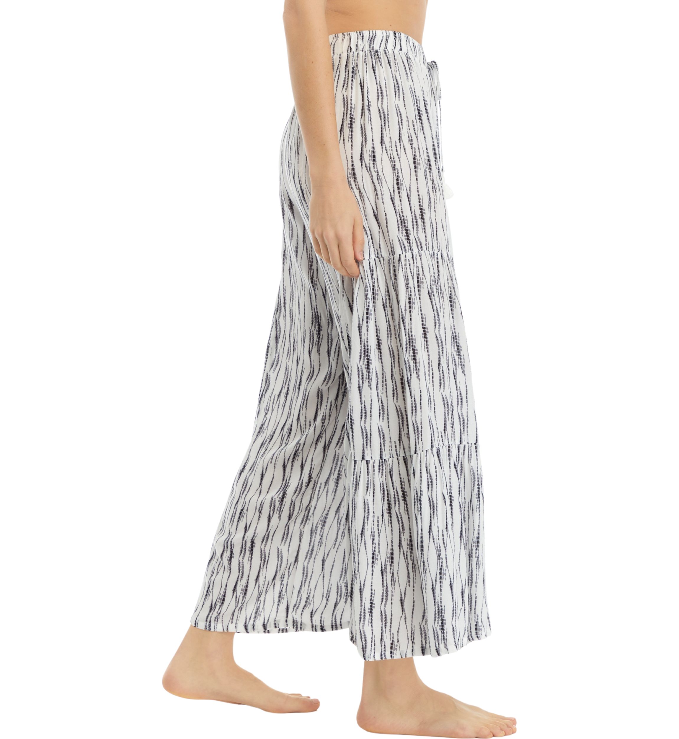 Printed Pull On Wide Leg Pants