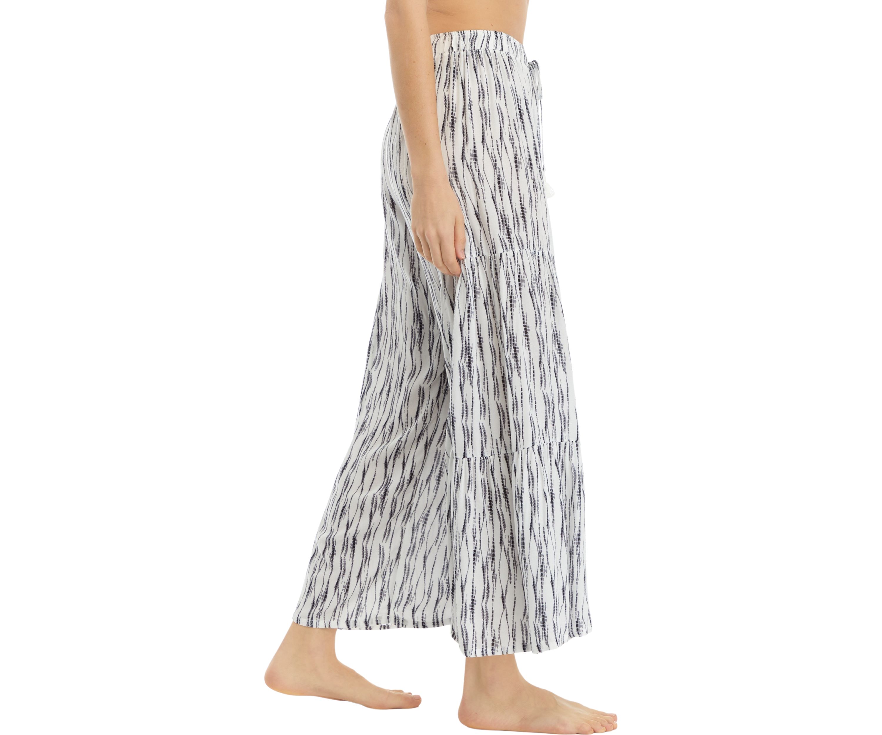 Printed Pull On Wide Leg Pants