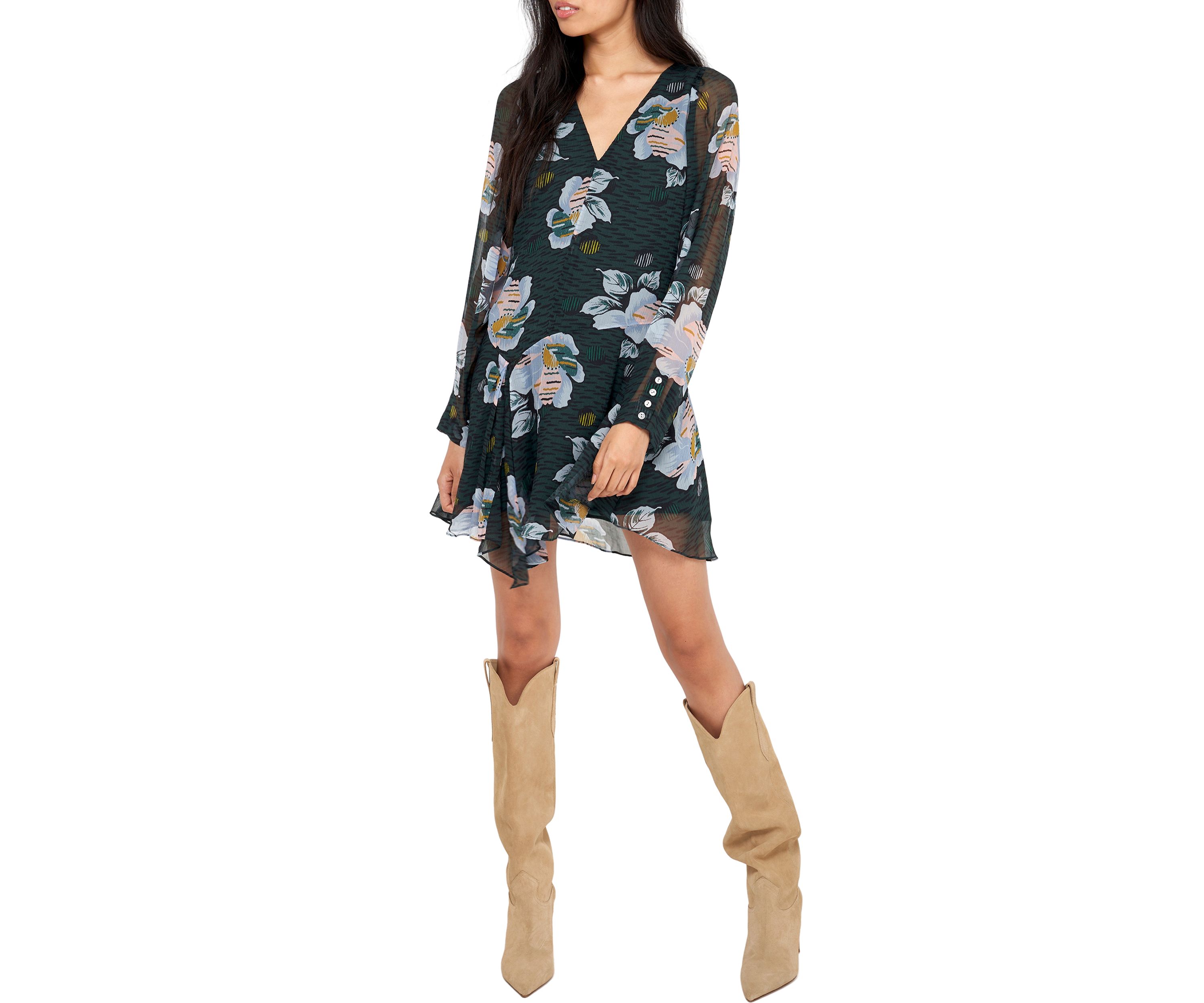 Womens Odilia Printed Mini Dress