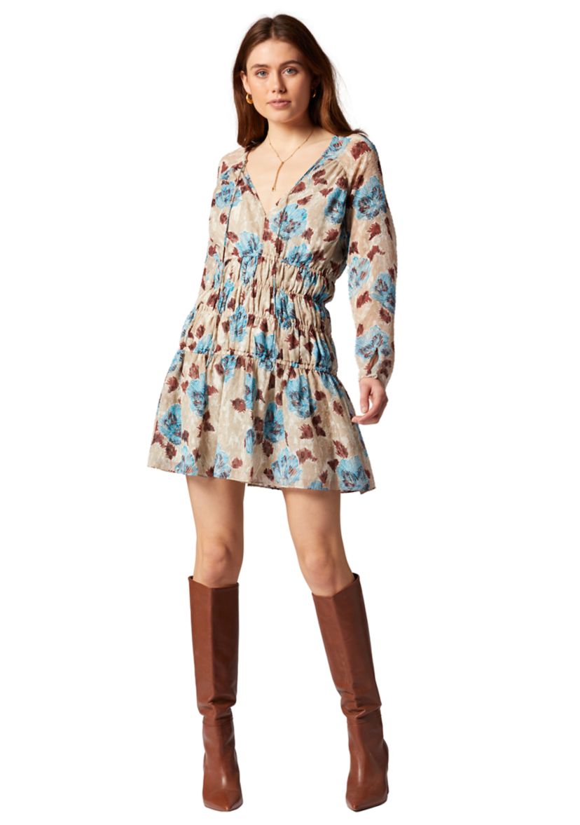Womens Aminah Silk Tiered Dress