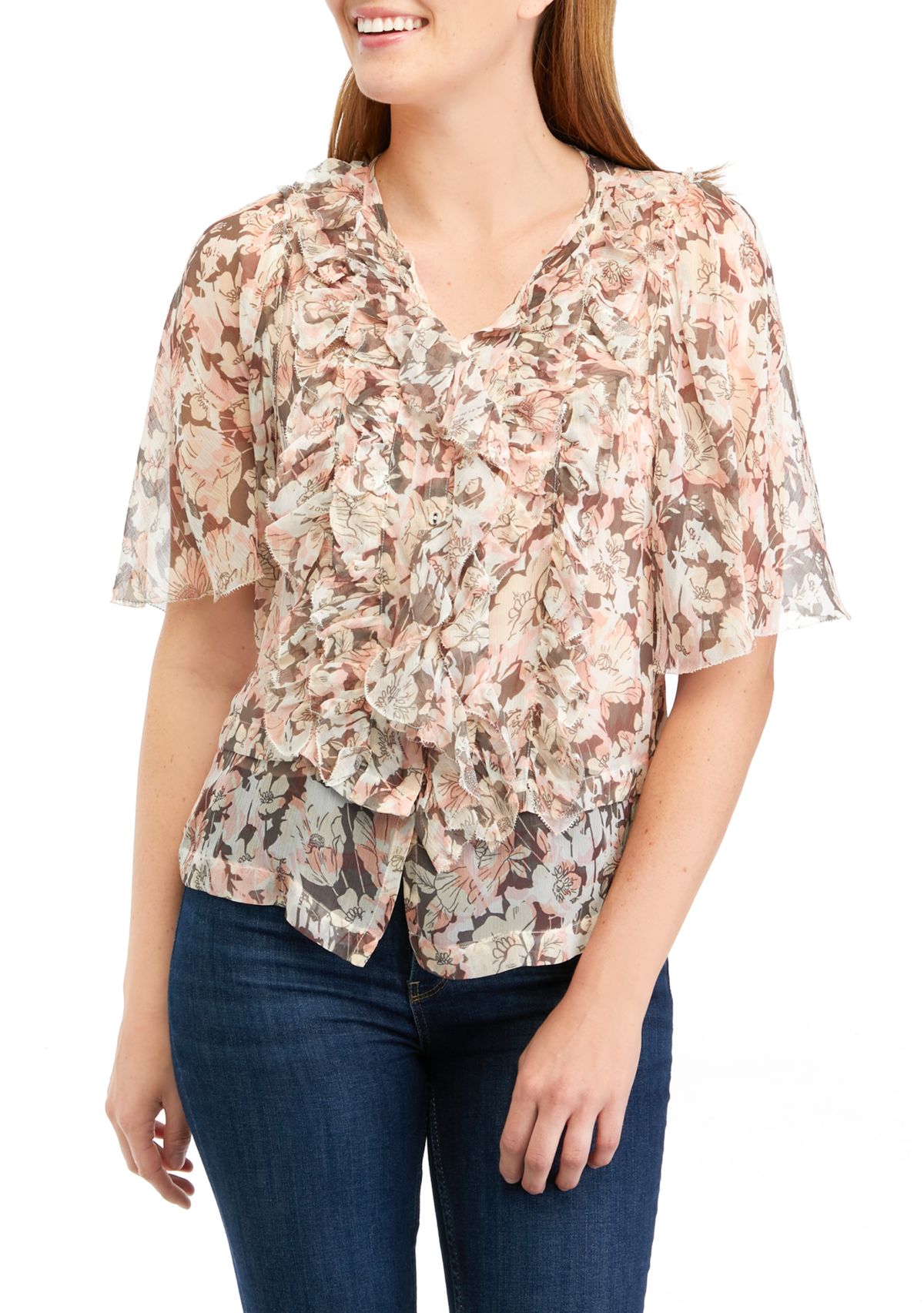 Womens Mikayla Short Sleeve Blouse