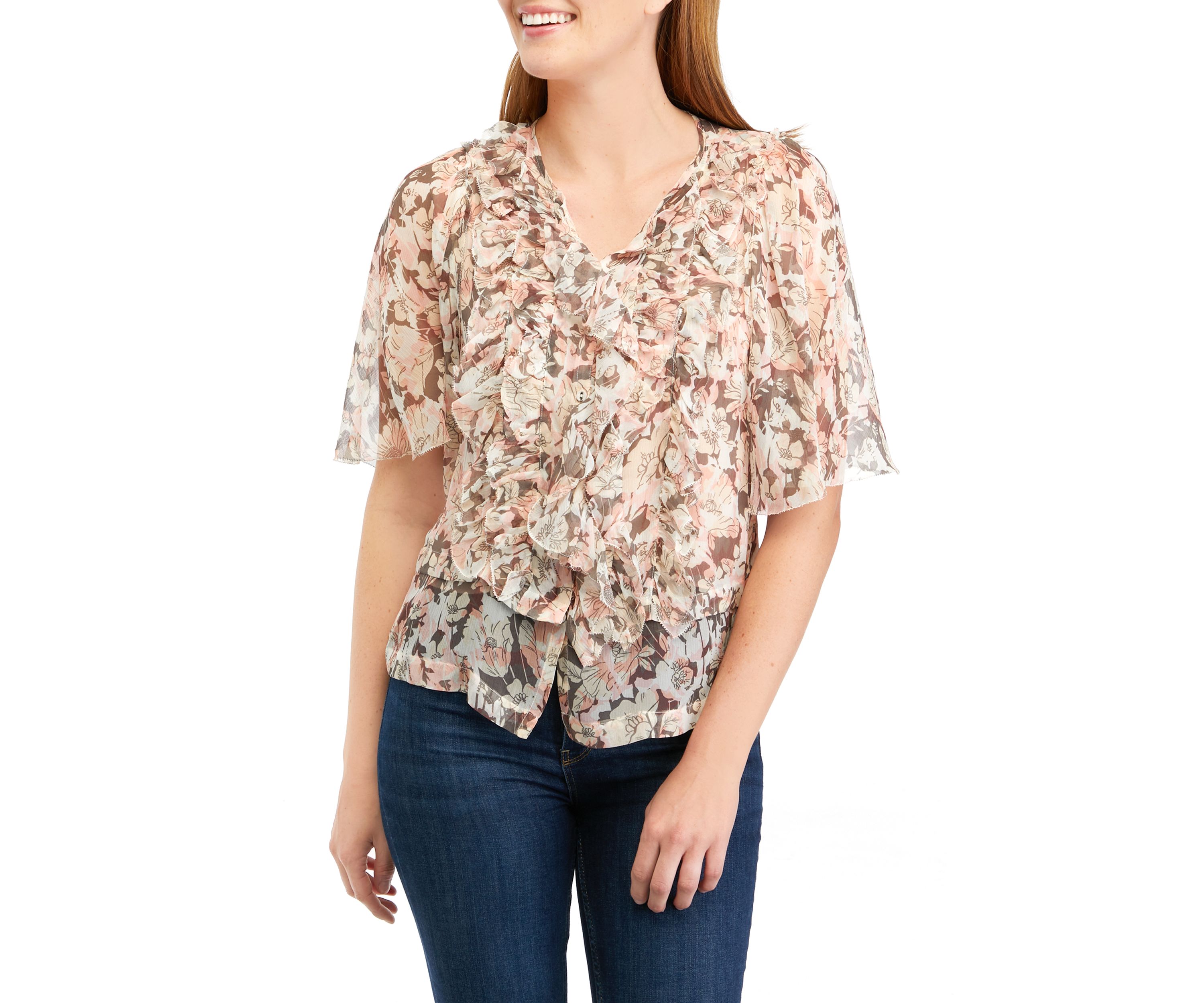 Womens Mikayla Short Sleeve Blouse
