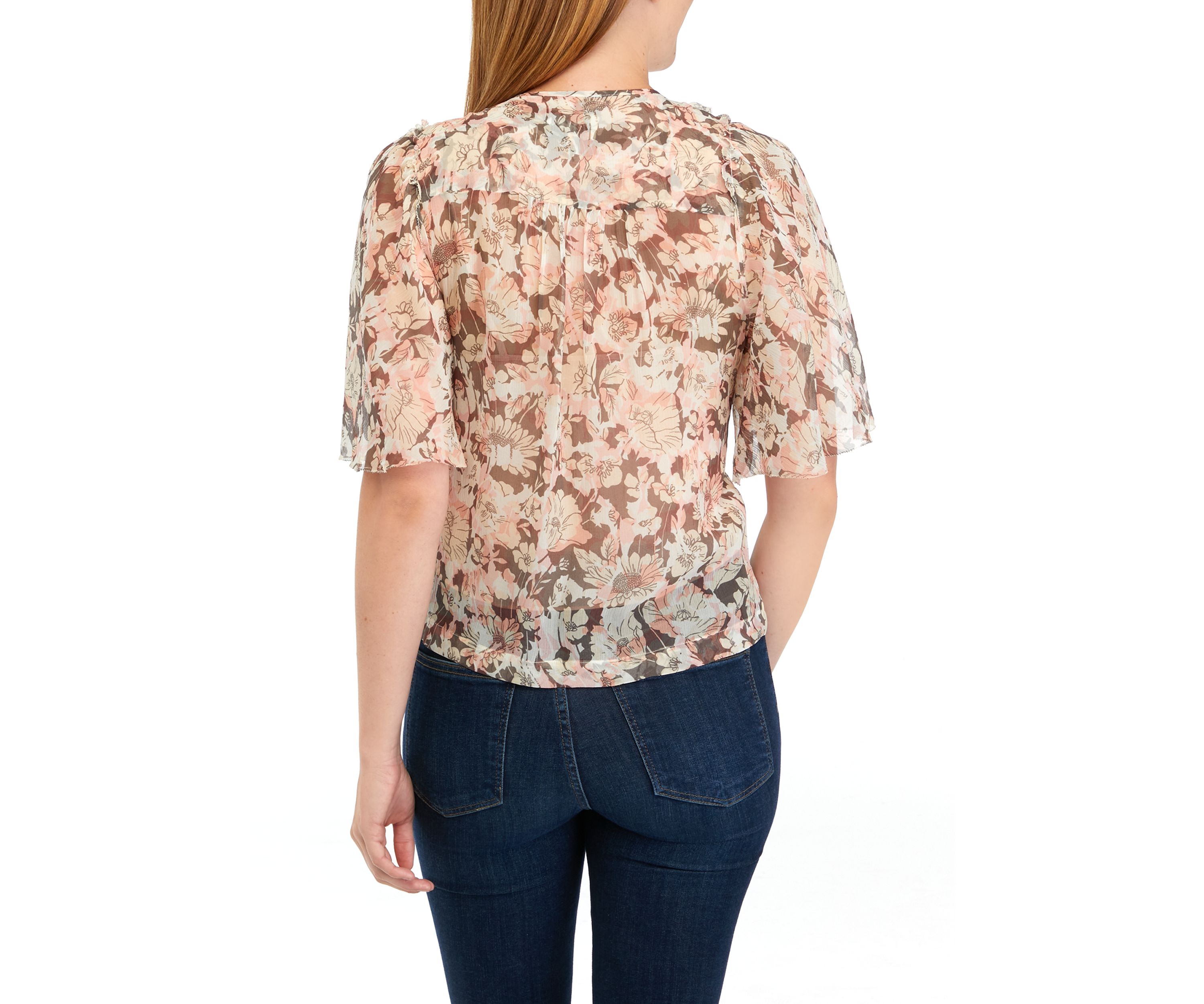 Womens Mikayla Short Sleeve Blouse