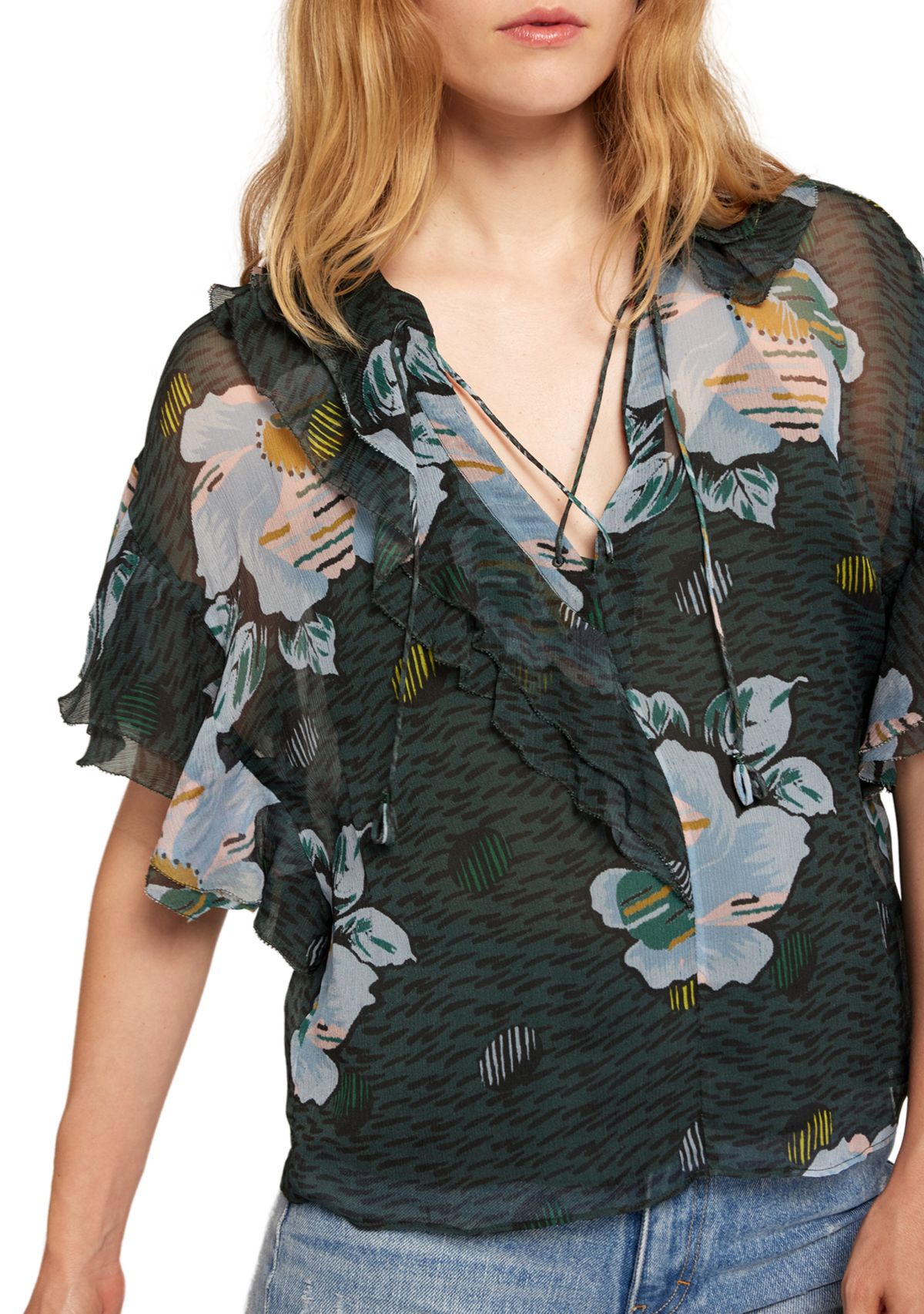Womens Devon Floral Printed Blouse