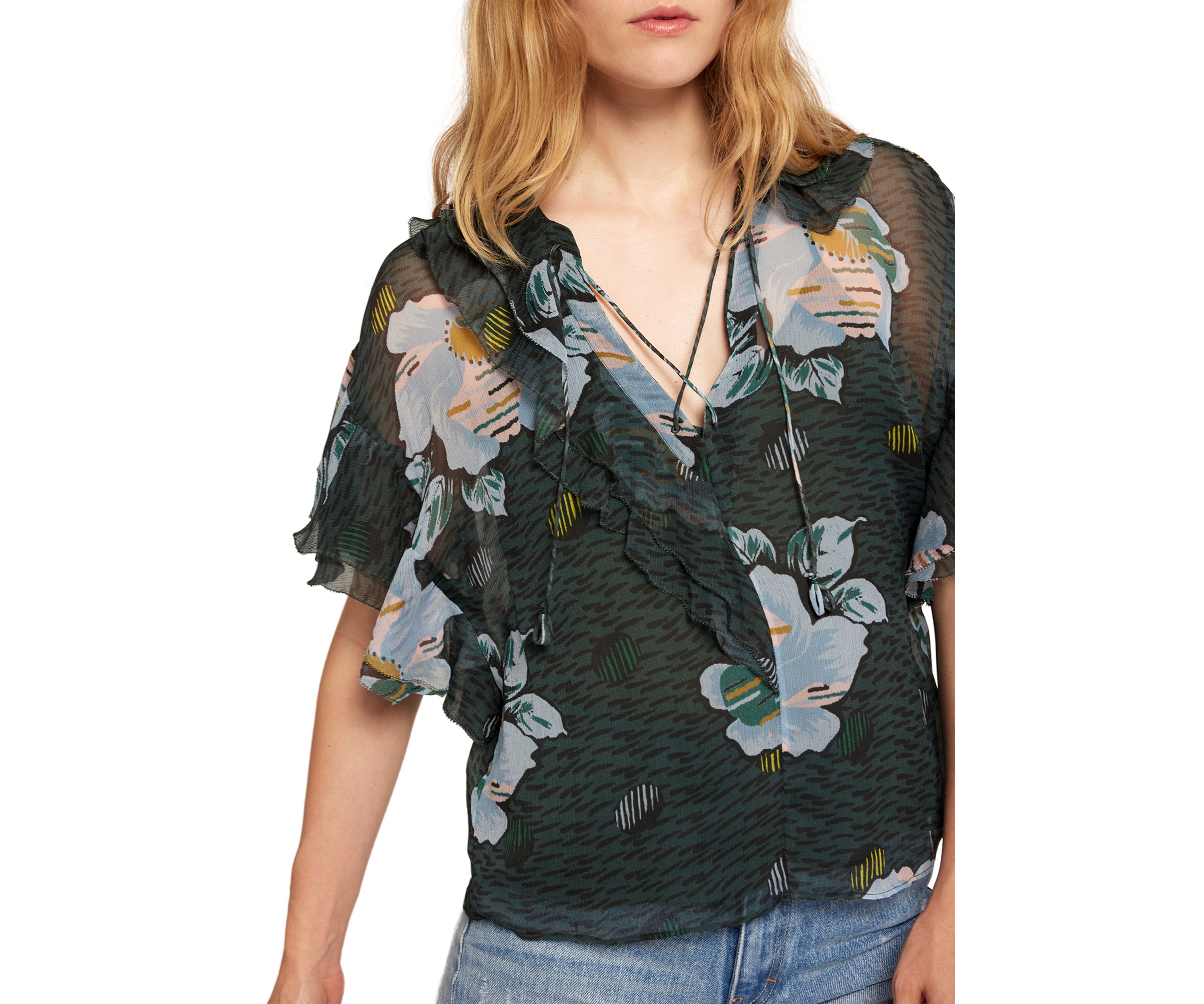 Womens Devon Floral Printed Blouse