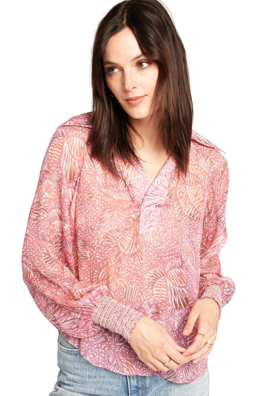 Womens Ione Printed Blouse