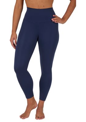 Yogalicious Women's Luxe Band Free Hi-Rise 7/8 Leggings, Blue, Medium