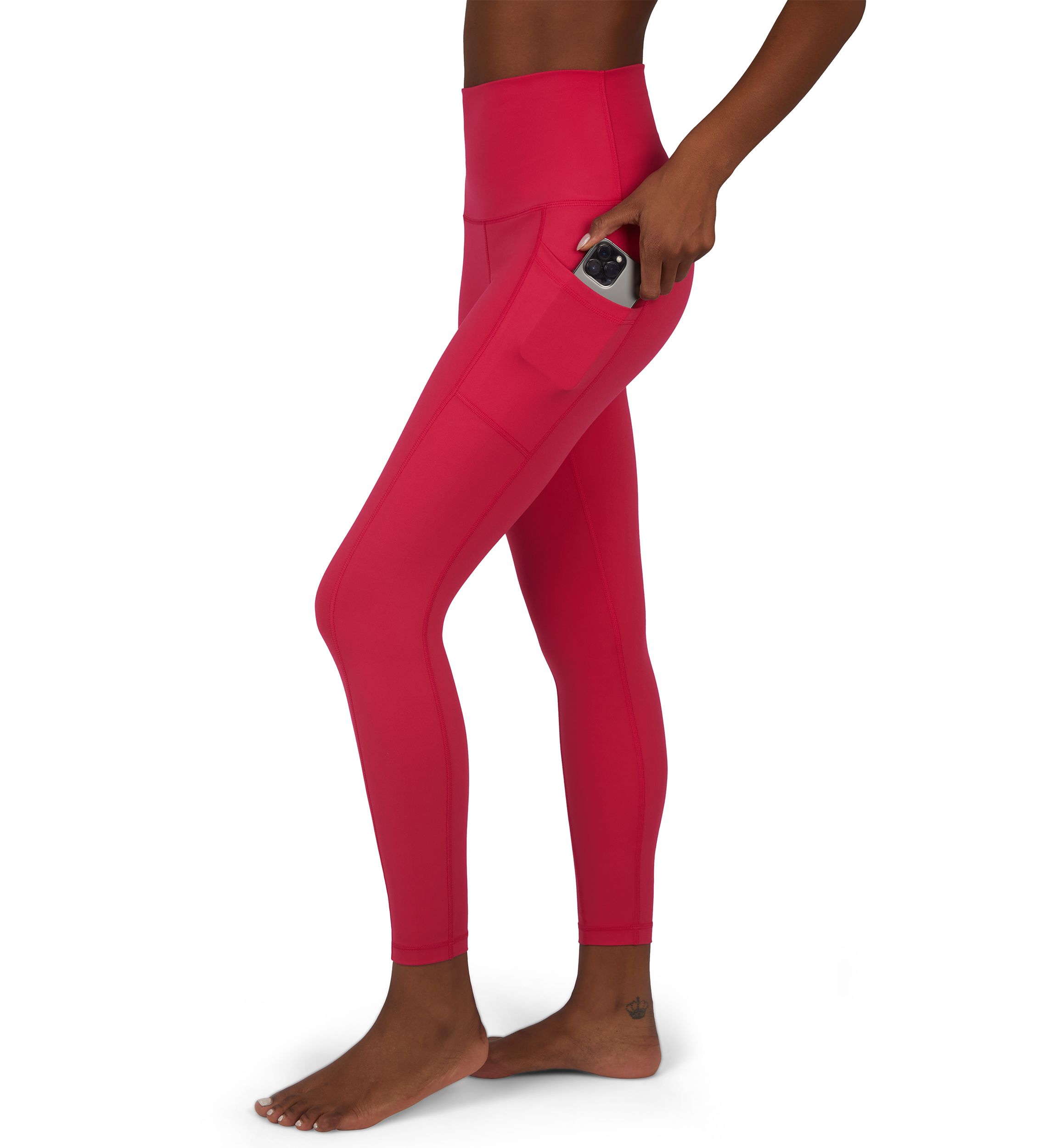 Womens Super High Rise Lux Tribeca Ankle Leggings with Side Pocket