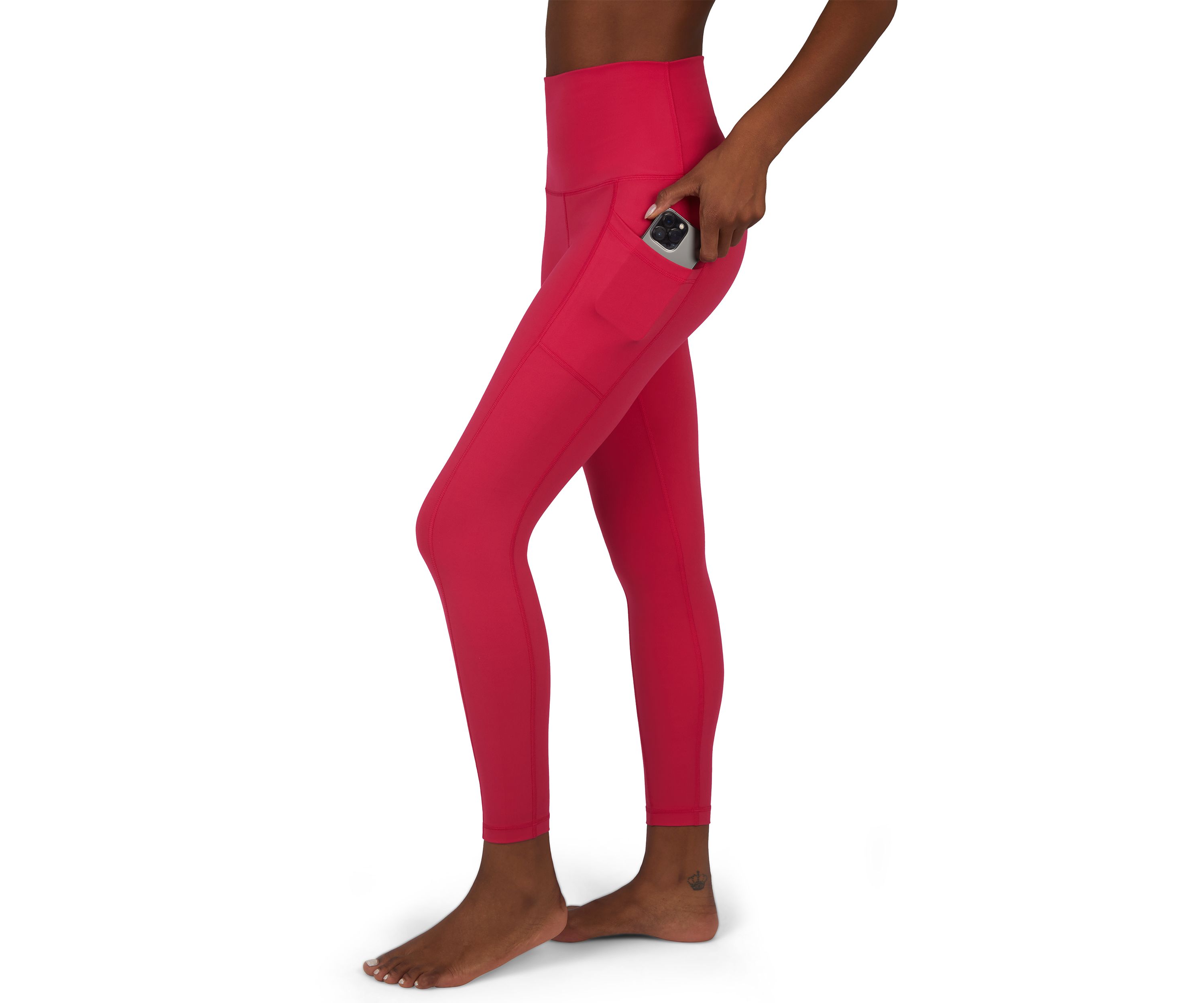 Womens Super High Rise Lux Tribeca Ankle Leggings with Side Pocket