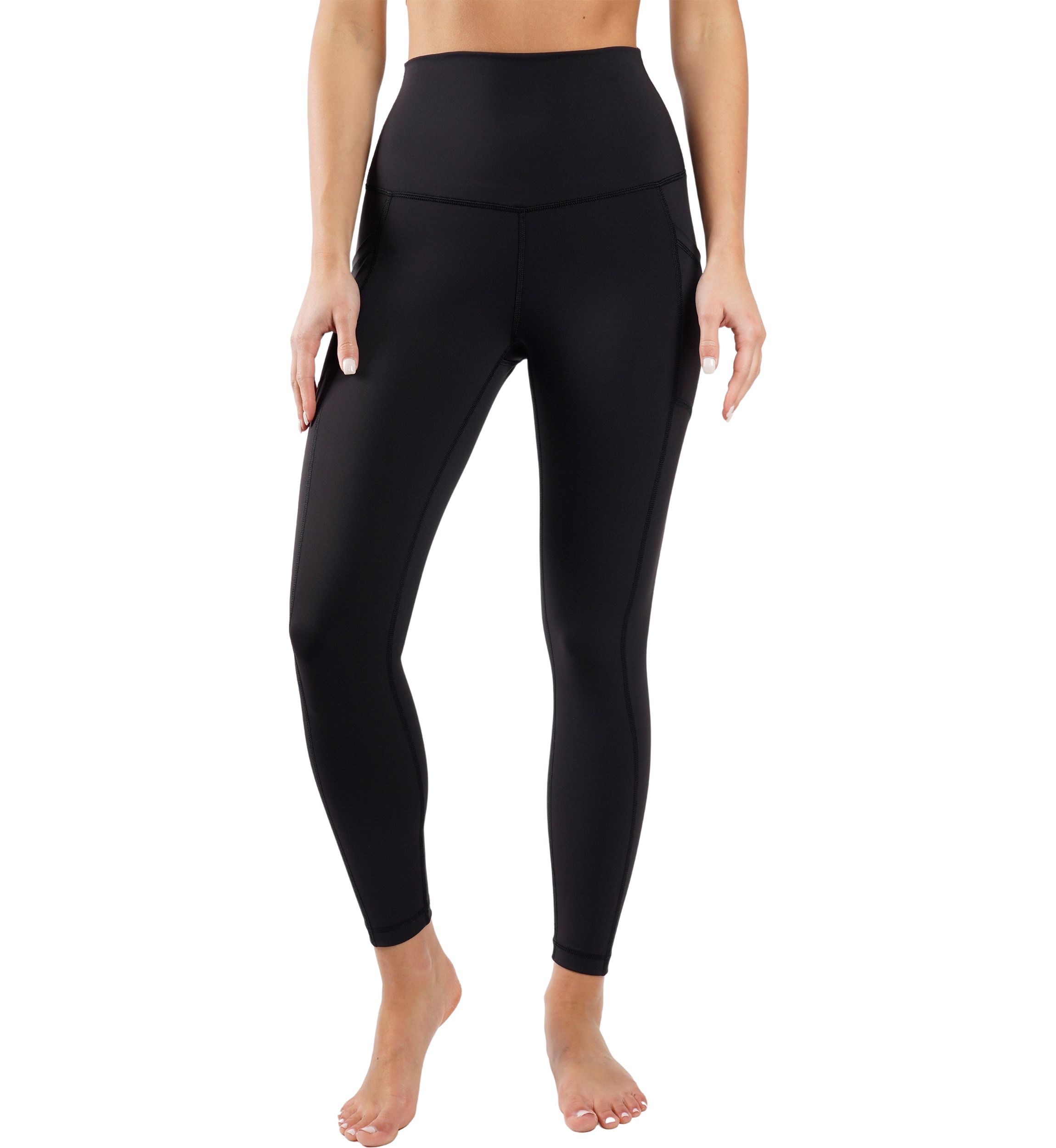 Lux Elastic Free Super High Waist Side Pocket Ankle Leggings