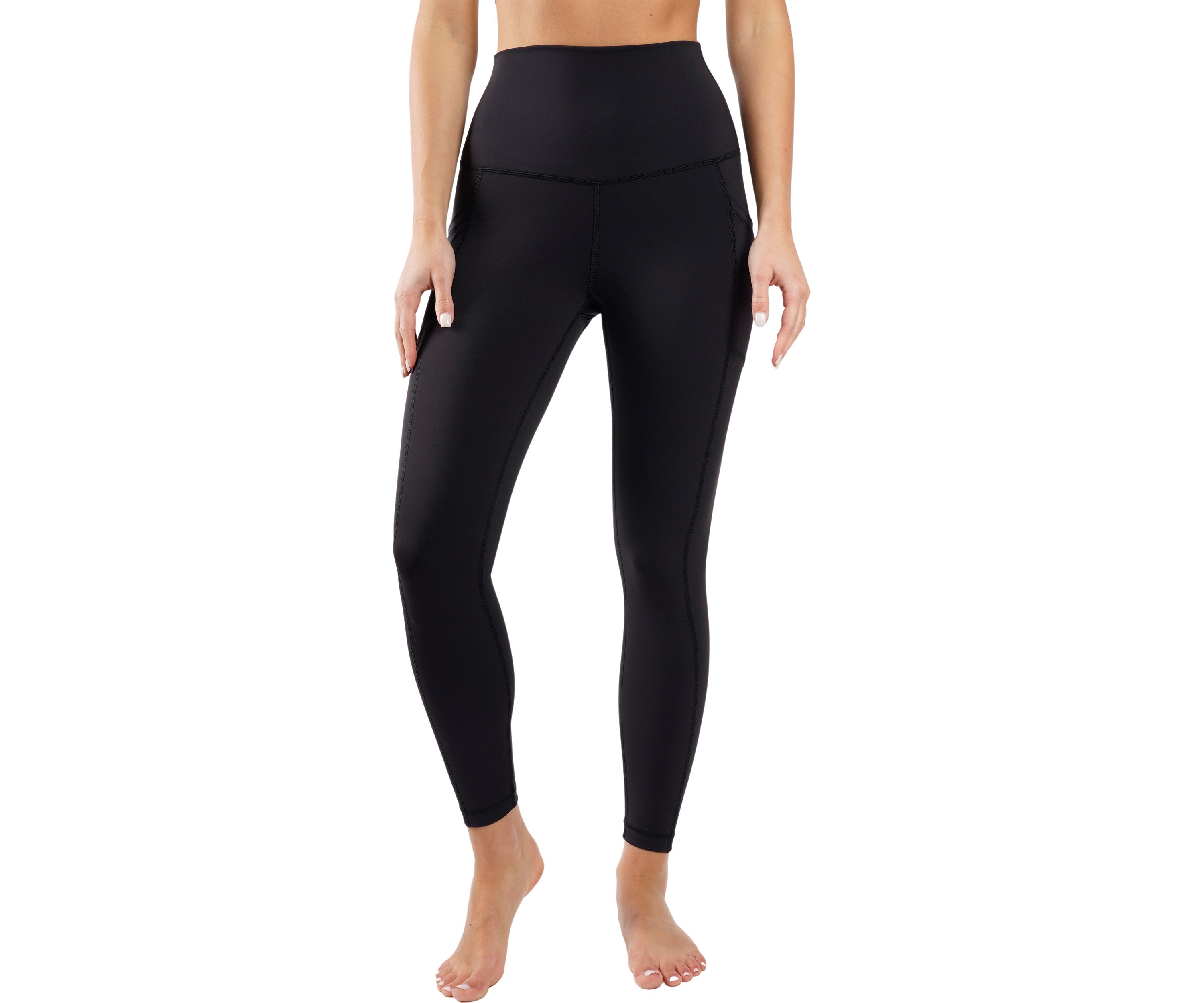 Lux Elastic Free Super High Waist Side Pocket Ankle Leggings