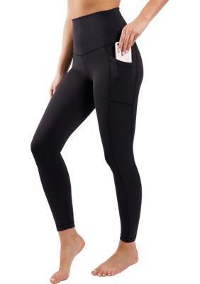 Faux Leather Elastic Free Super High Waist 7/8 Ankle Legging with