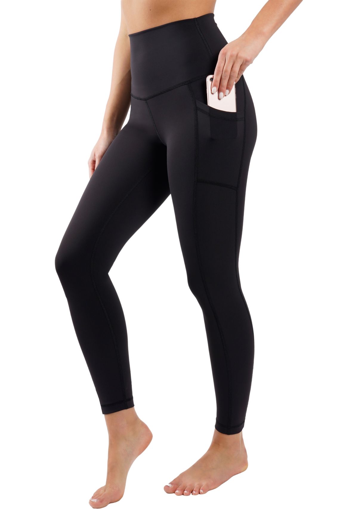 Lux Elastic Free Super High Waist Side Pocket Ankle Leggings