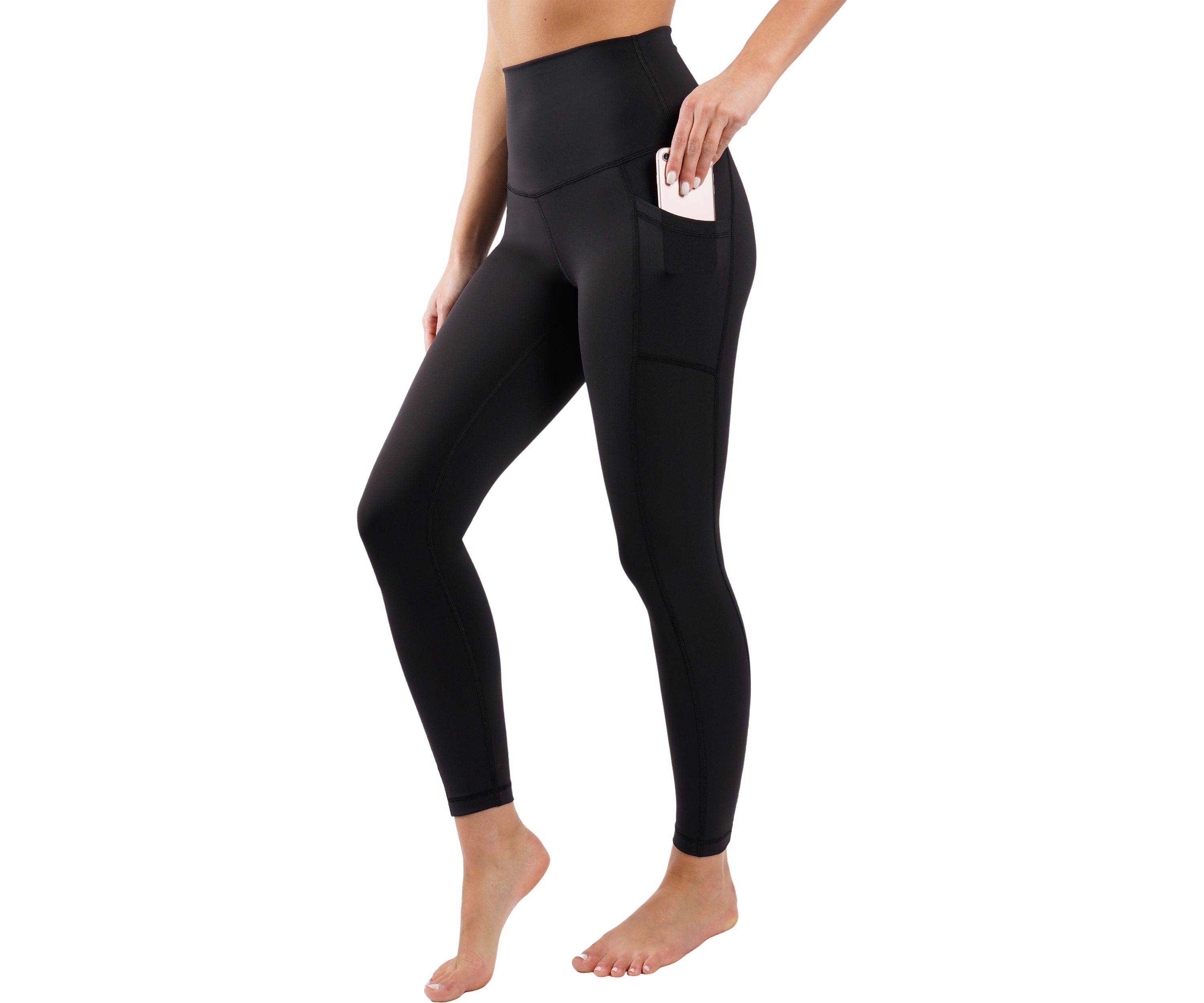 Lux Elastic Free Super High Waist Side Pocket Ankle Leggings