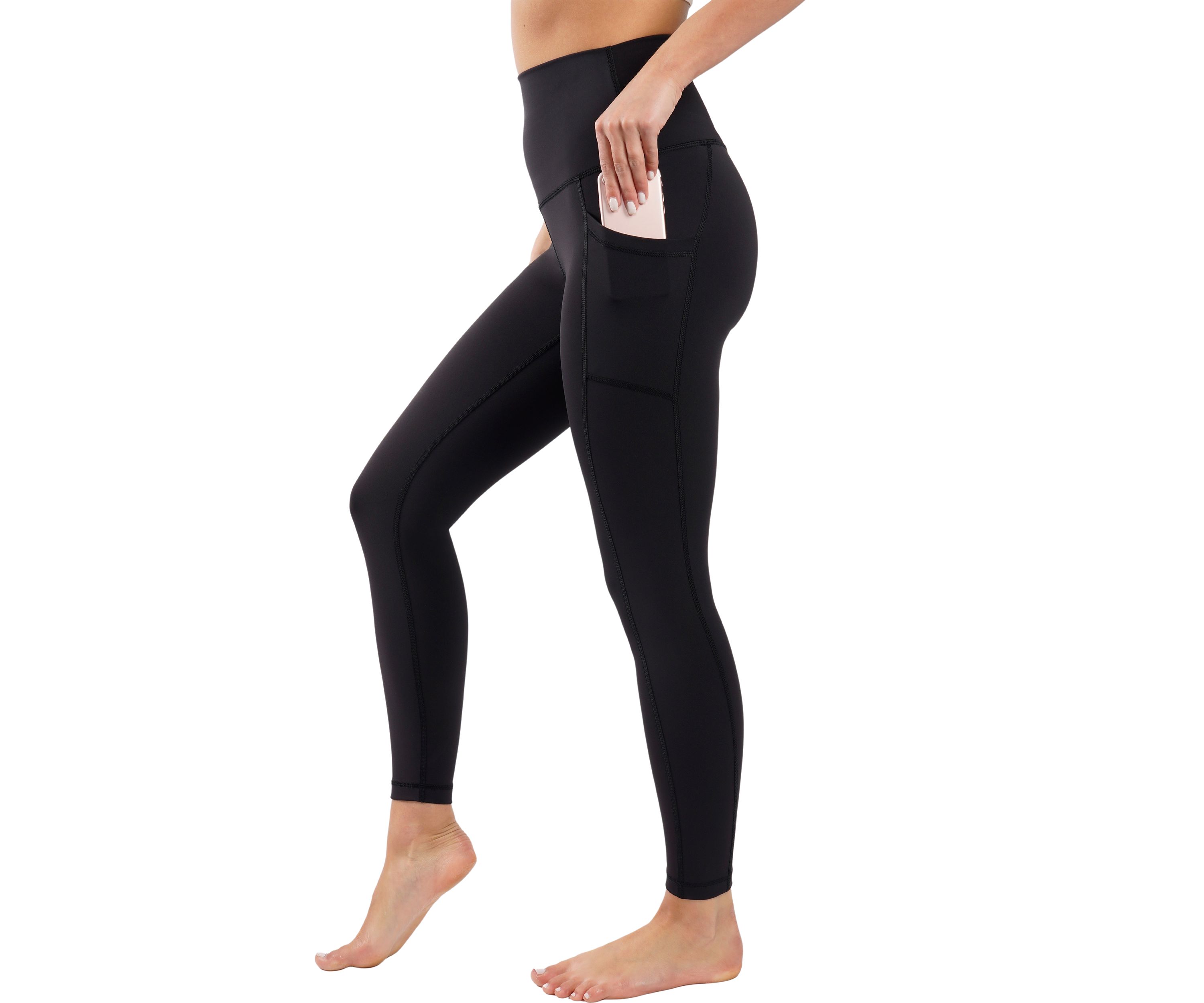 Lux Elastic Free Super High Waist Side Pocket Ankle Leggings