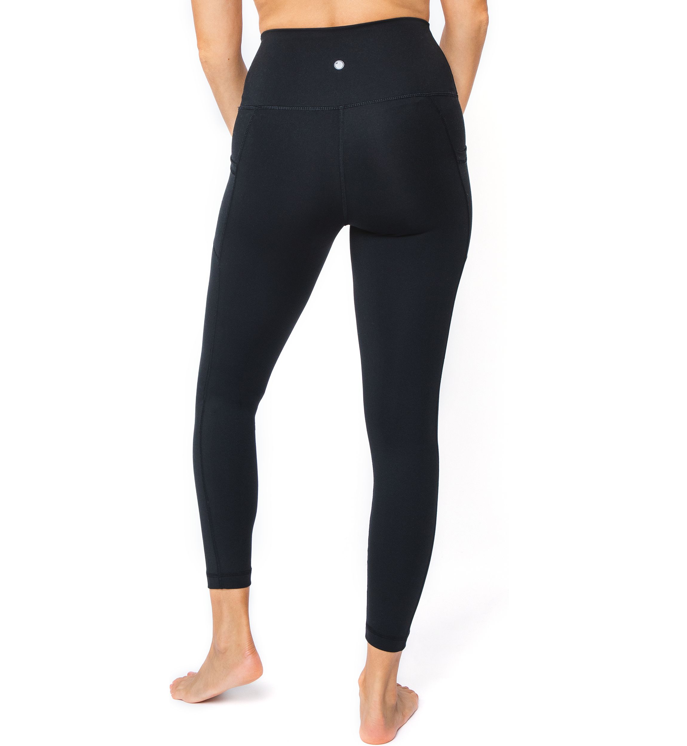 Lux Elastic Free High Waist Ankle Leggings with Side Pocket 