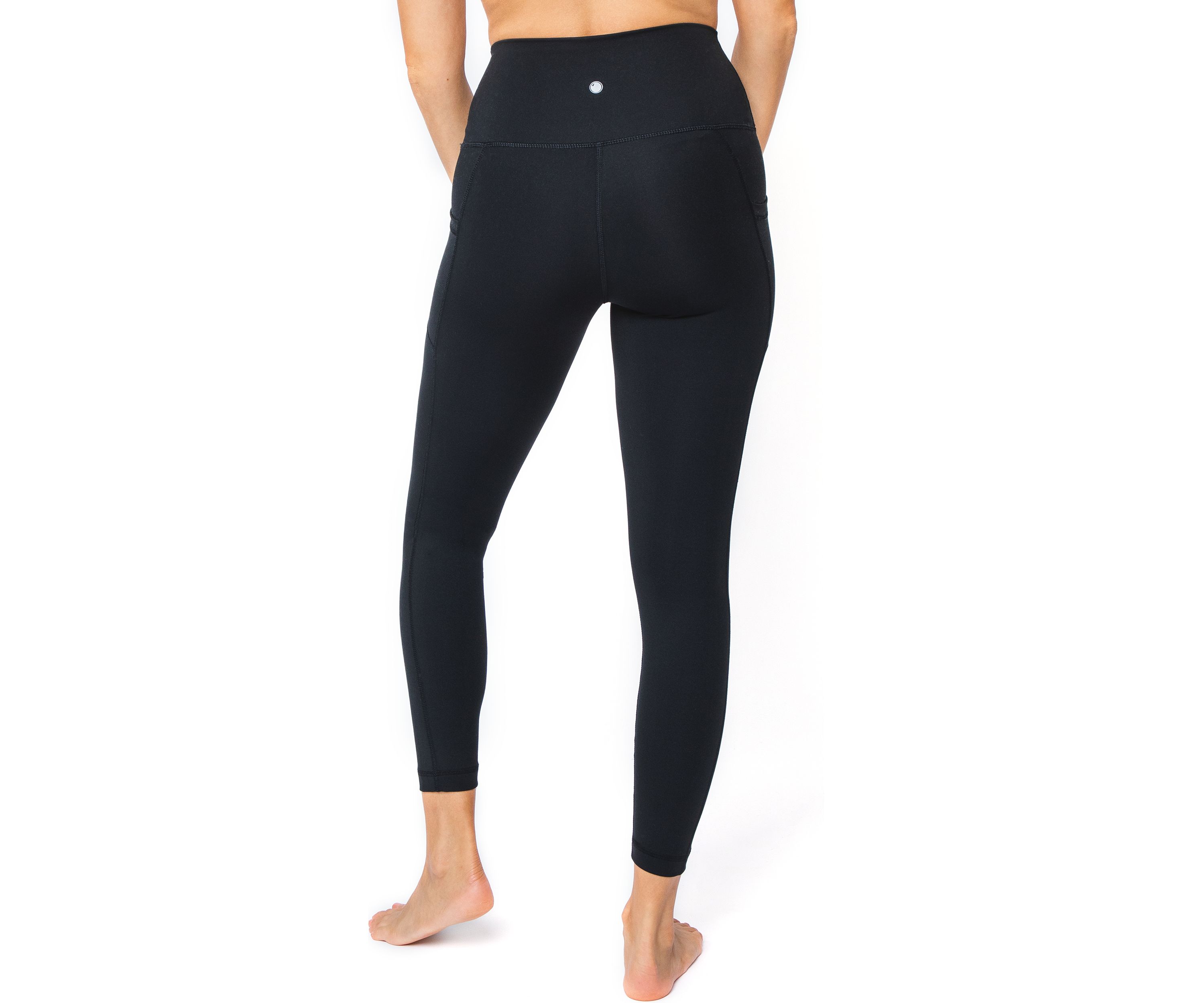 Lux Elastic Free High Waist Ankle Leggings with Side Pocket 