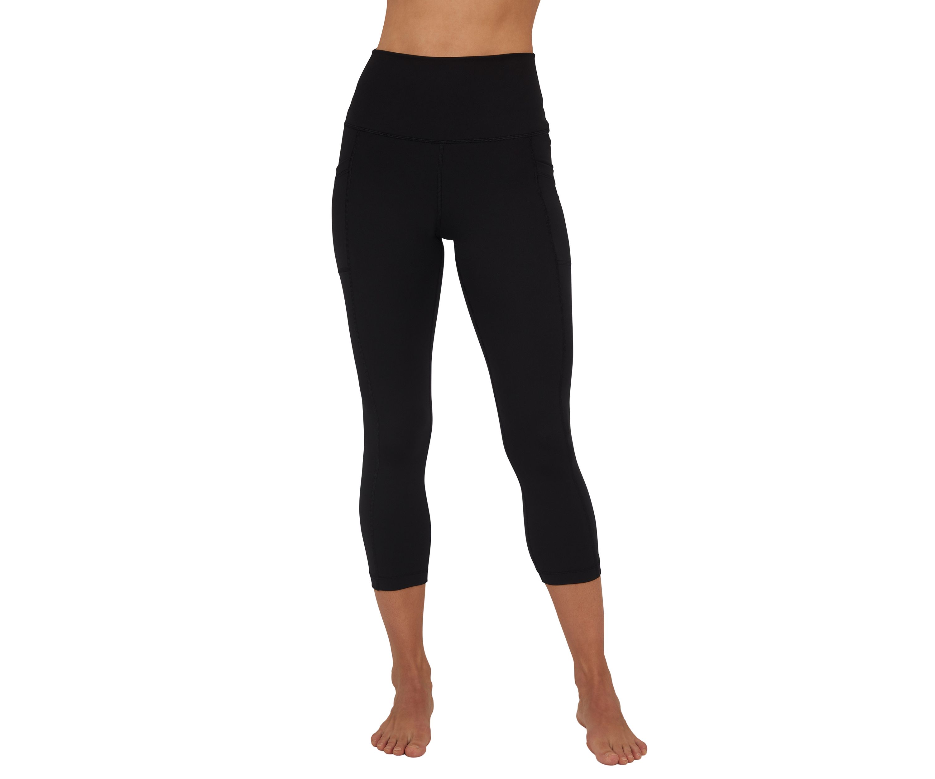 Womens High Rise Interlock Tribeca Cropped Leggings with Side Pocket