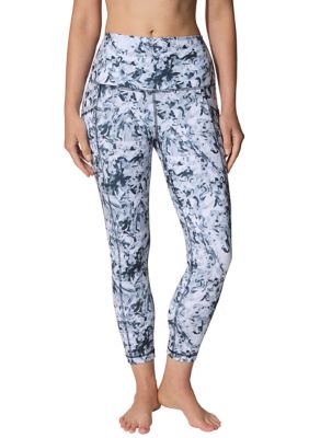 Yogalicious Women's High Rise Interlock Tribeca Cropped Leggings with Side Pocket, Black, Large