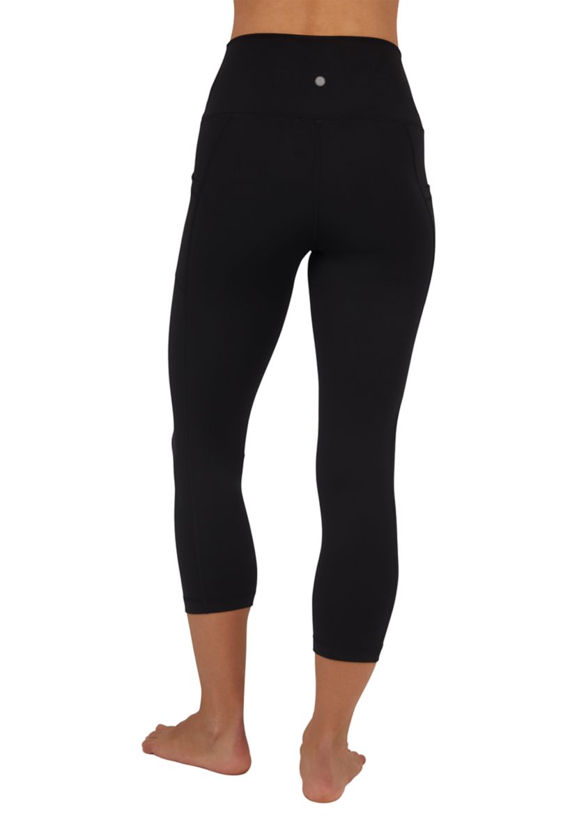 Womens High Rise Interlock Tribeca Cropped Leggings with Side Pocket