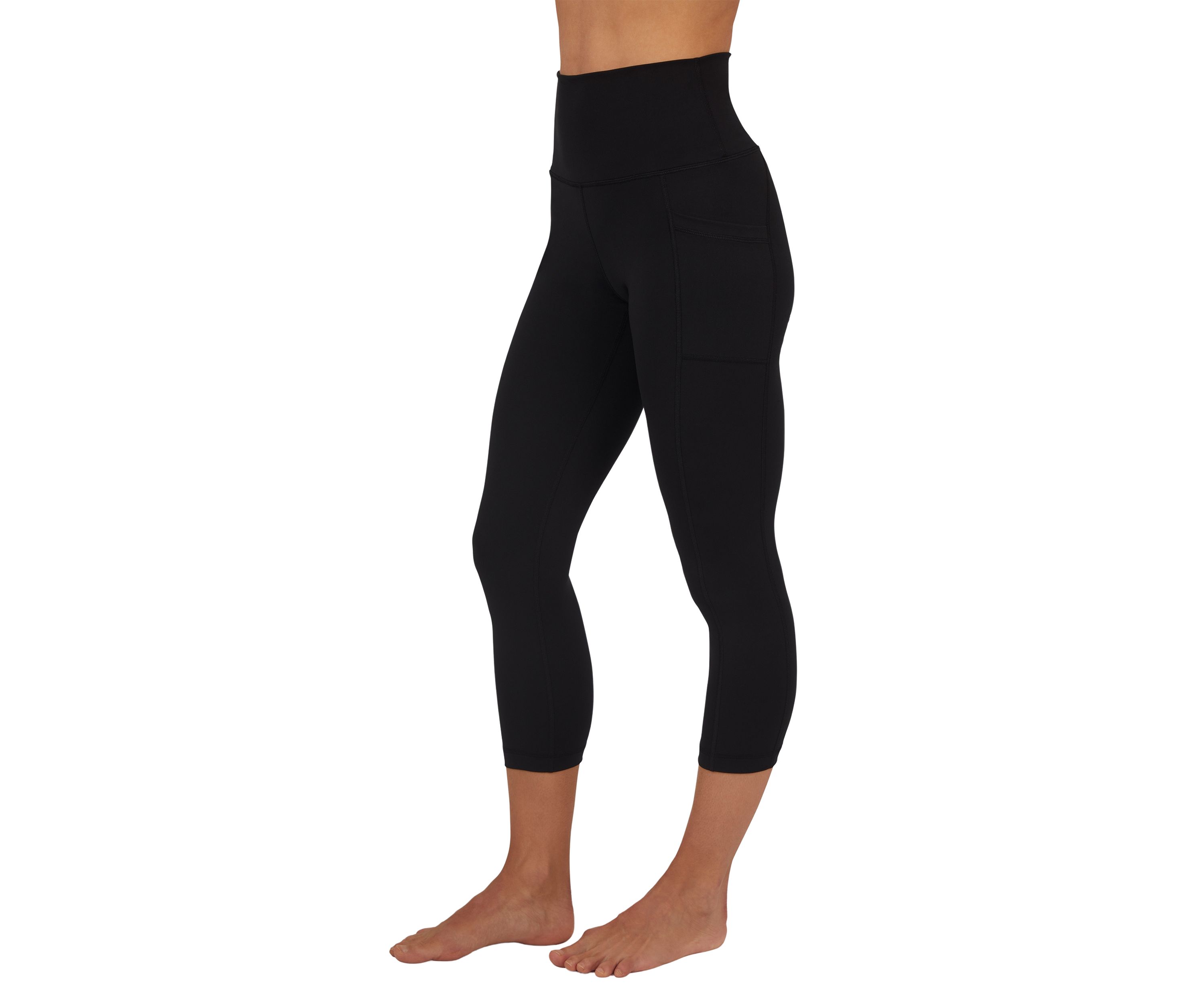 Womens High Rise Interlock Tribeca Cropped Leggings with Side Pocket