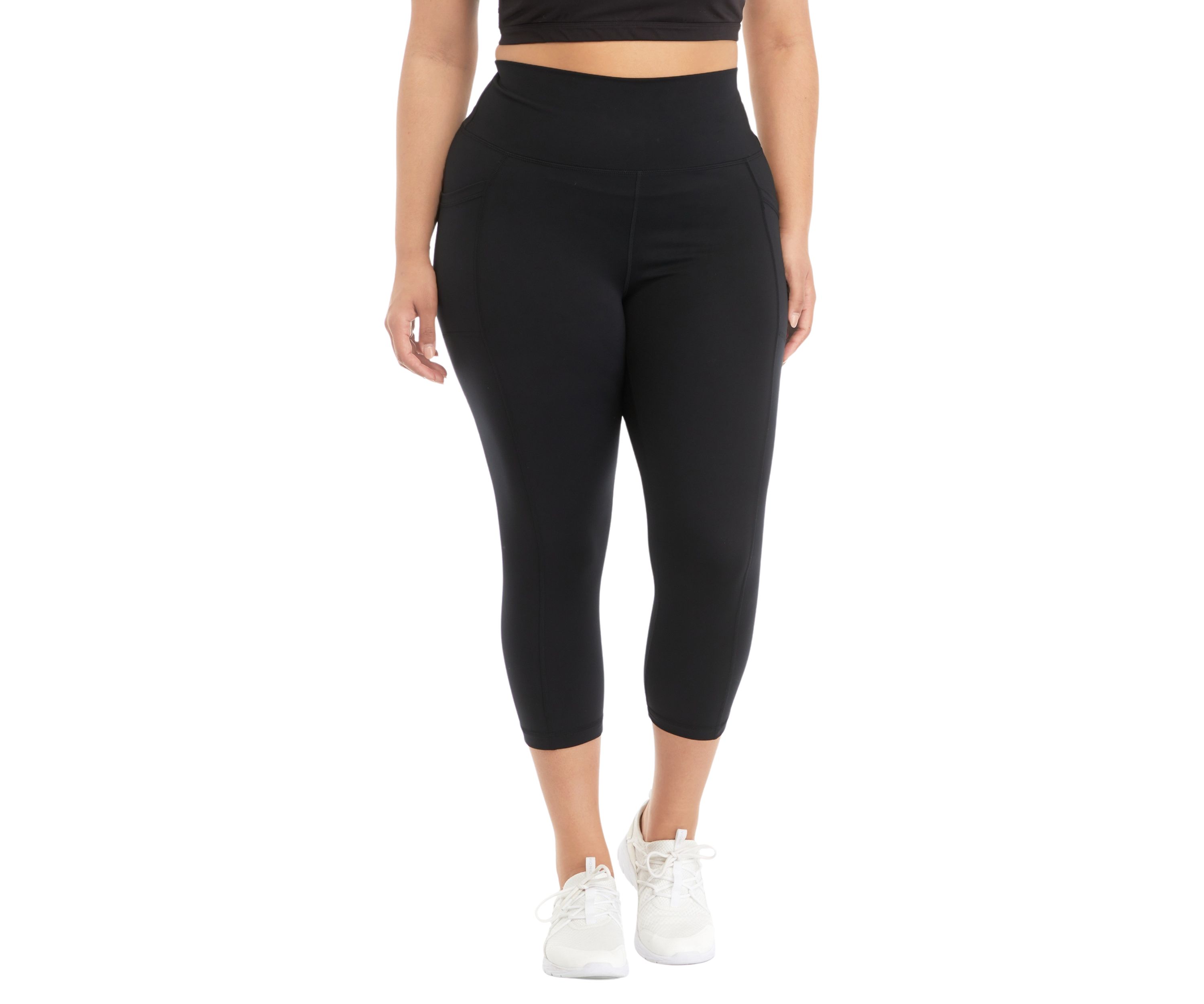 Plus Size High Rise Interlock Tribeca Cropped Leggings with Side Pocket