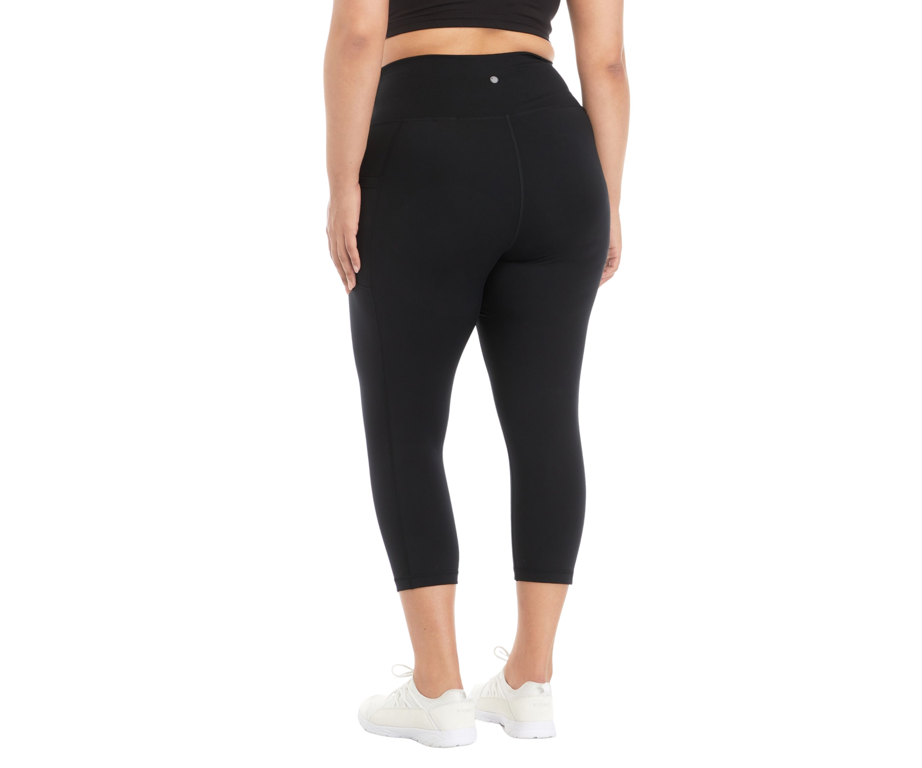 Plus Size High Rise Interlock Tribeca Cropped Leggings with Side Pocket