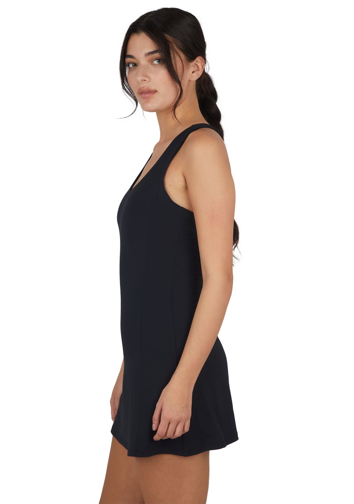 Womens Sleeveless Nudetech Match Point Tennis Dress with Inner Shorts
